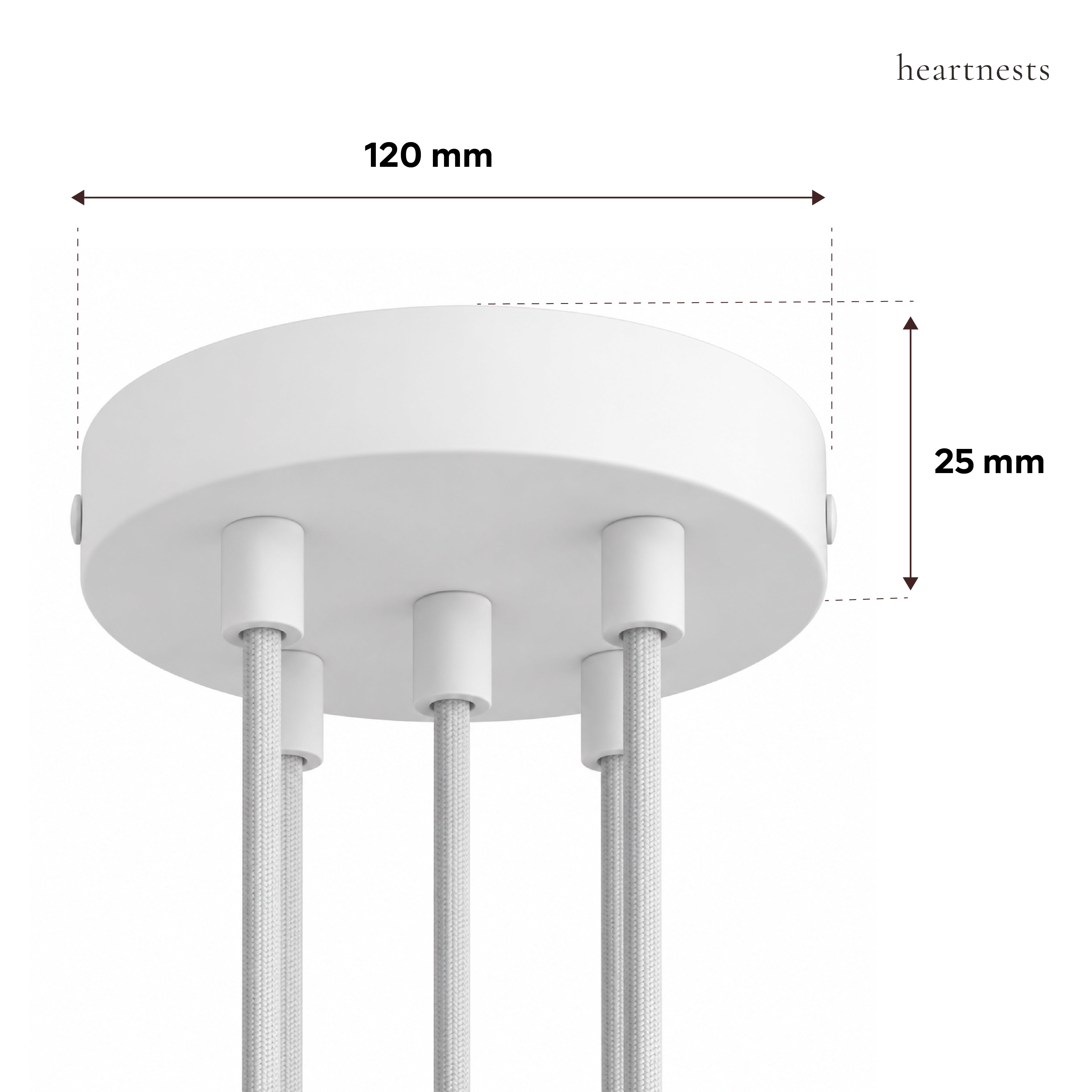 5-Light Metal Ceiling Rose Kit