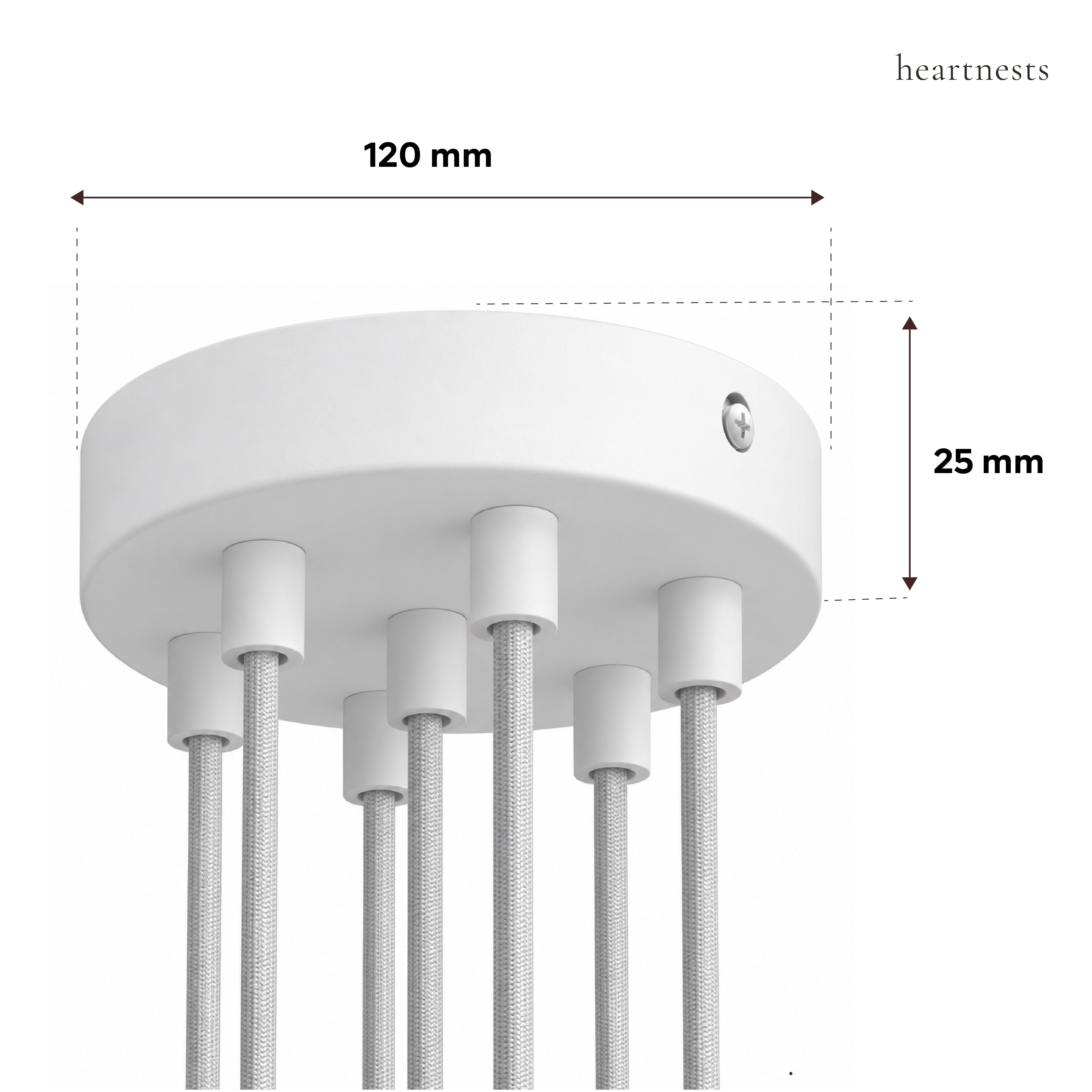 7-Light Metal Ceiling Rose Kit