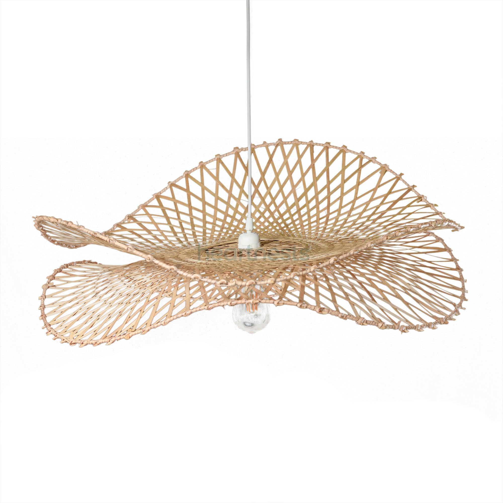 Correa Natural Bamboo Shade, Wicker Hanging Pendant Light for Boho, Farmhouse, Coastal, Rustic, Contemporary, Scandinavian, Provincial Home Decor