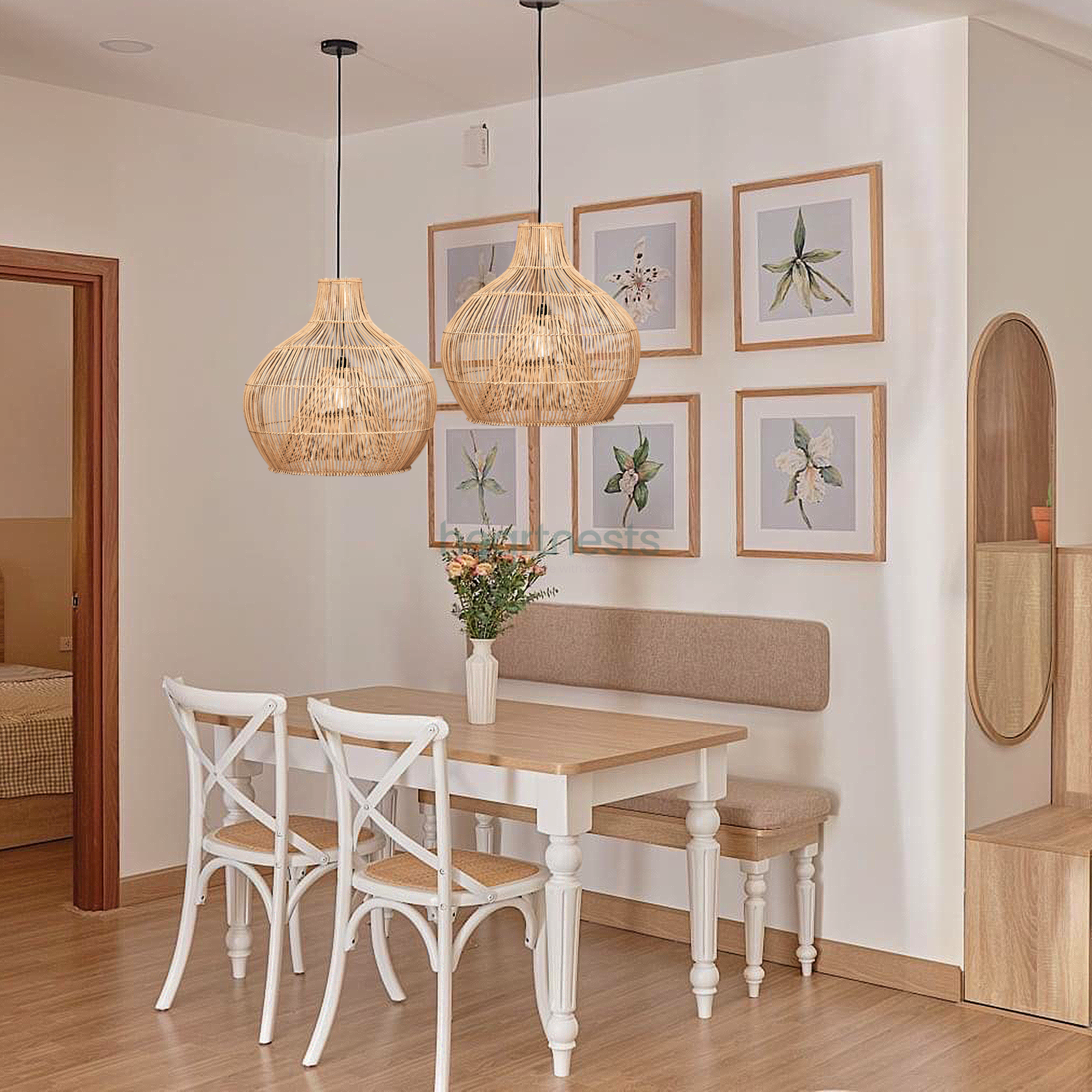 Aida Handmade Rattan Pendant Light