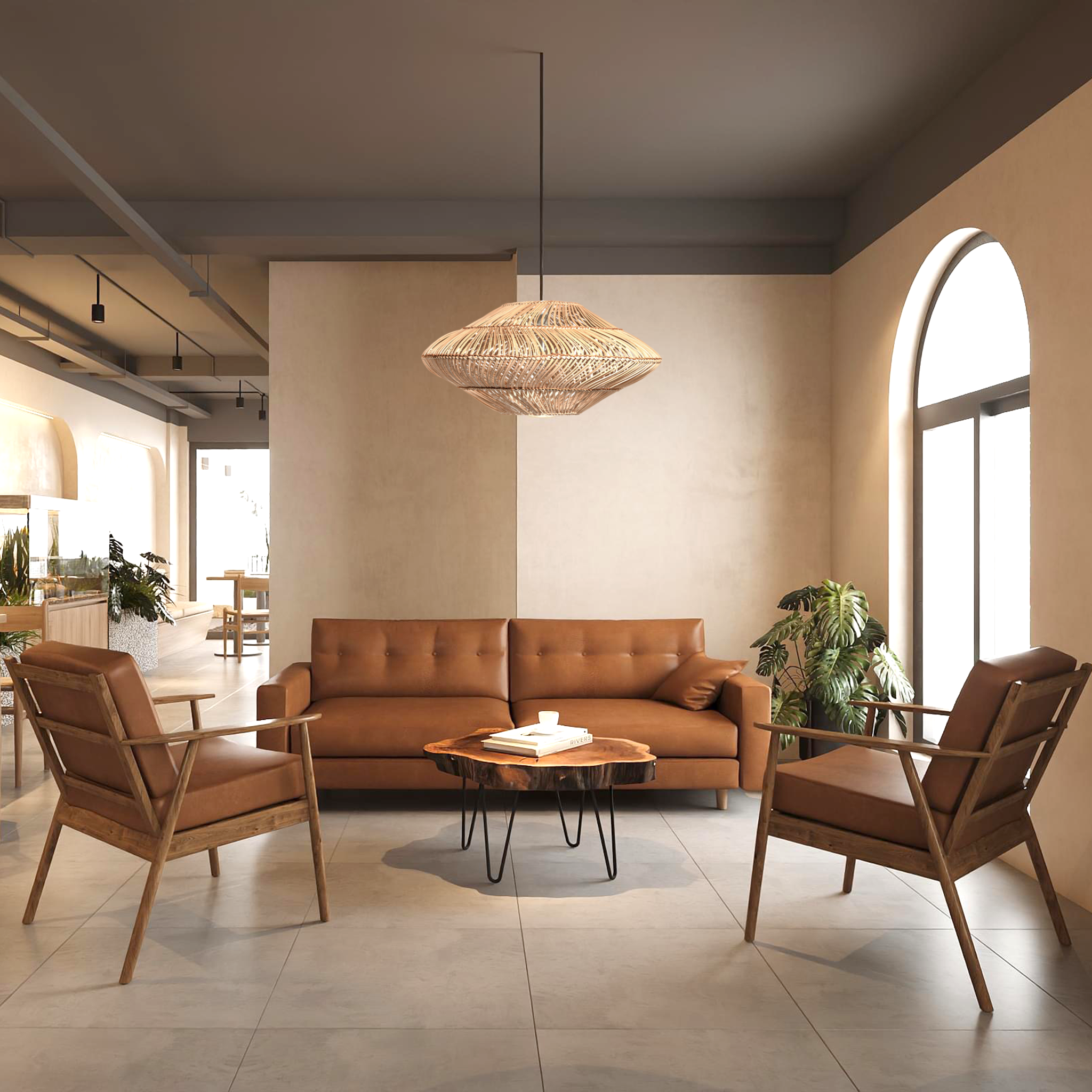 Alba Handmade Rattan Pendant Light