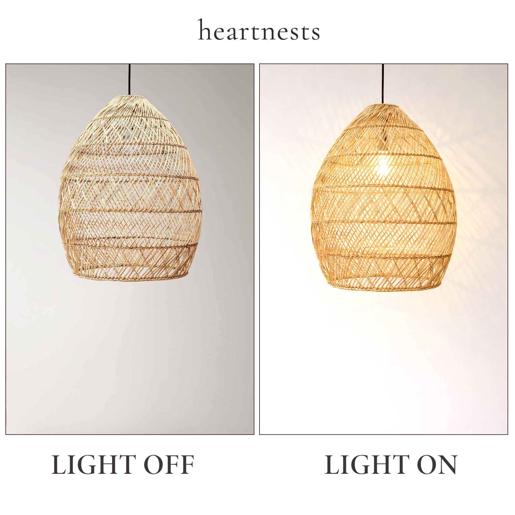 Brighton S Small Rattan Pendant Light - Handwoven Cane Rattan (35 cm)