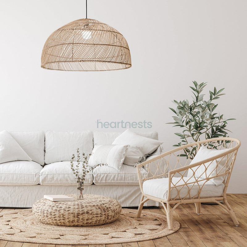 Chantria Rattan Pendant Light - Handwoven Cane Rattan