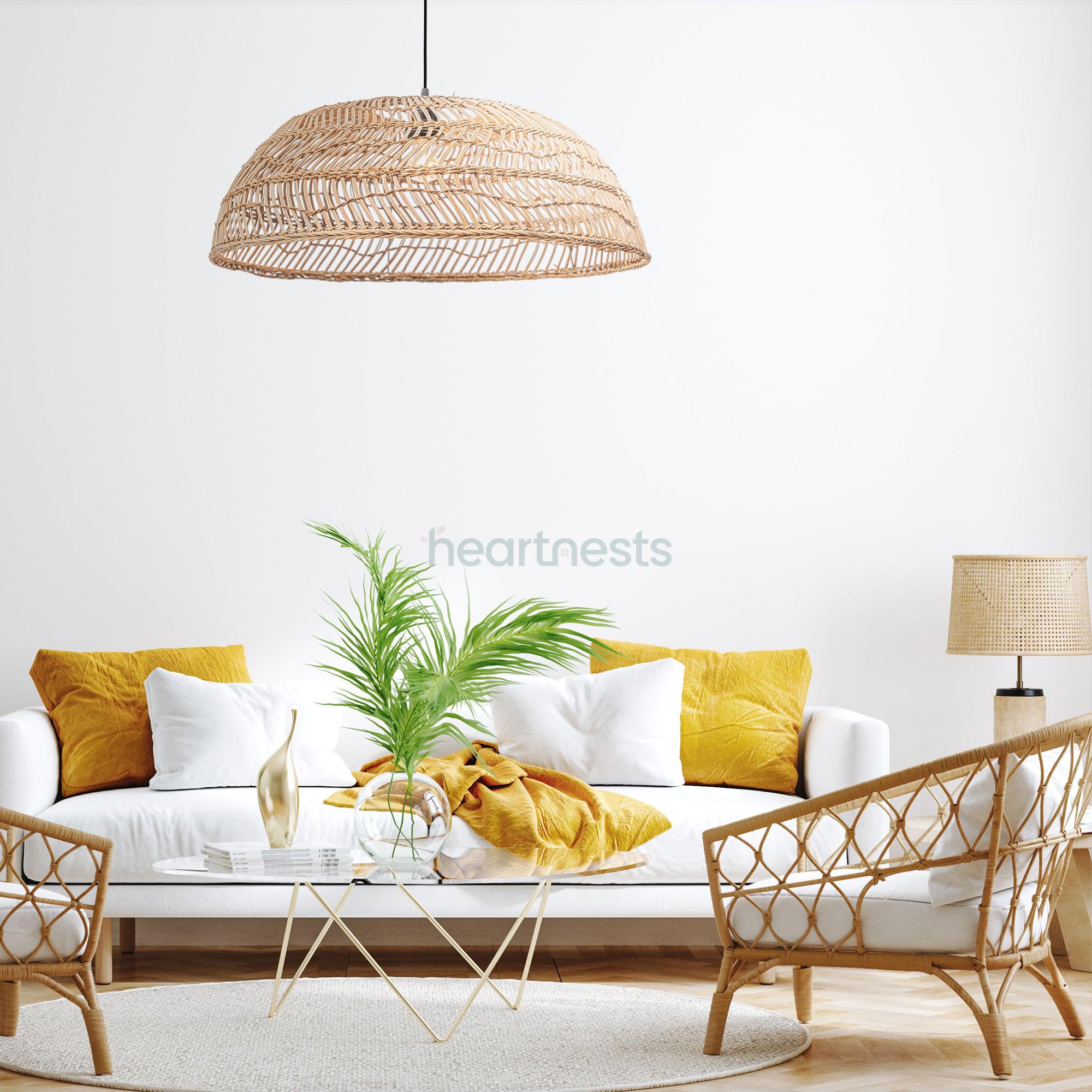 Chelsea Rattan Pendant Light - Handwoven Cane Rattan