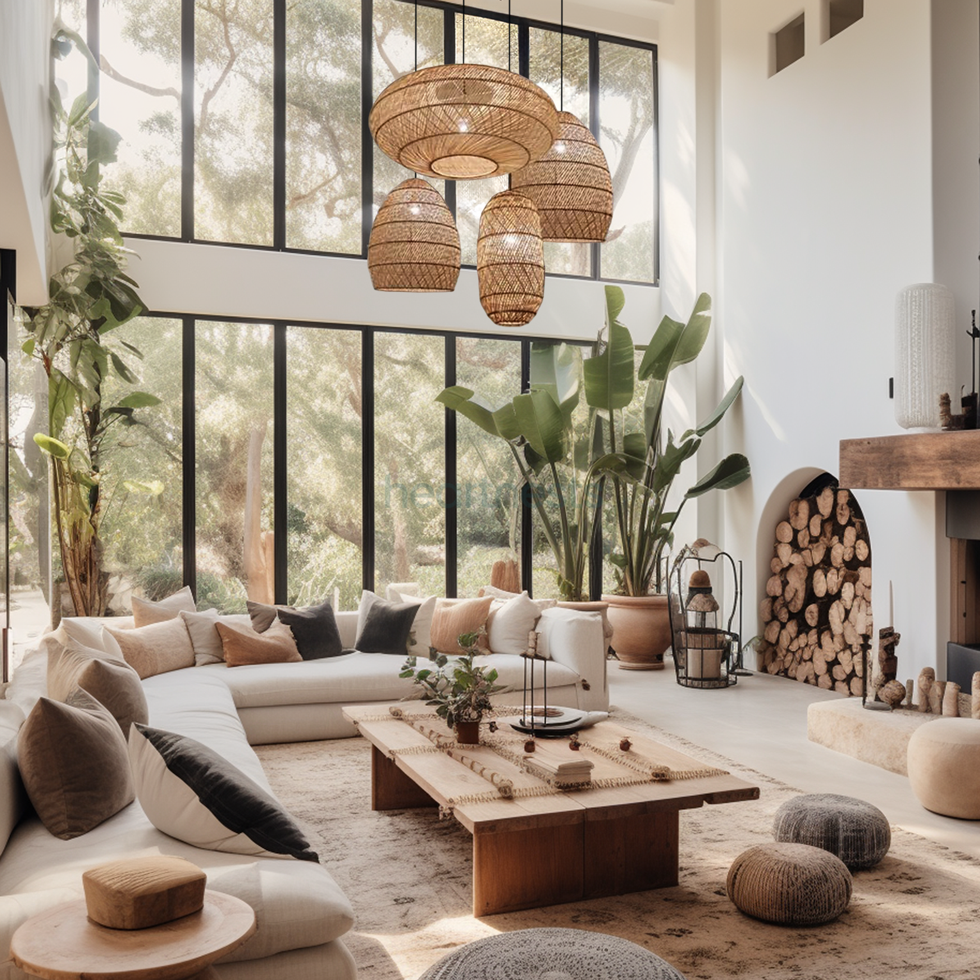 Ballia Rattan Pendant Light