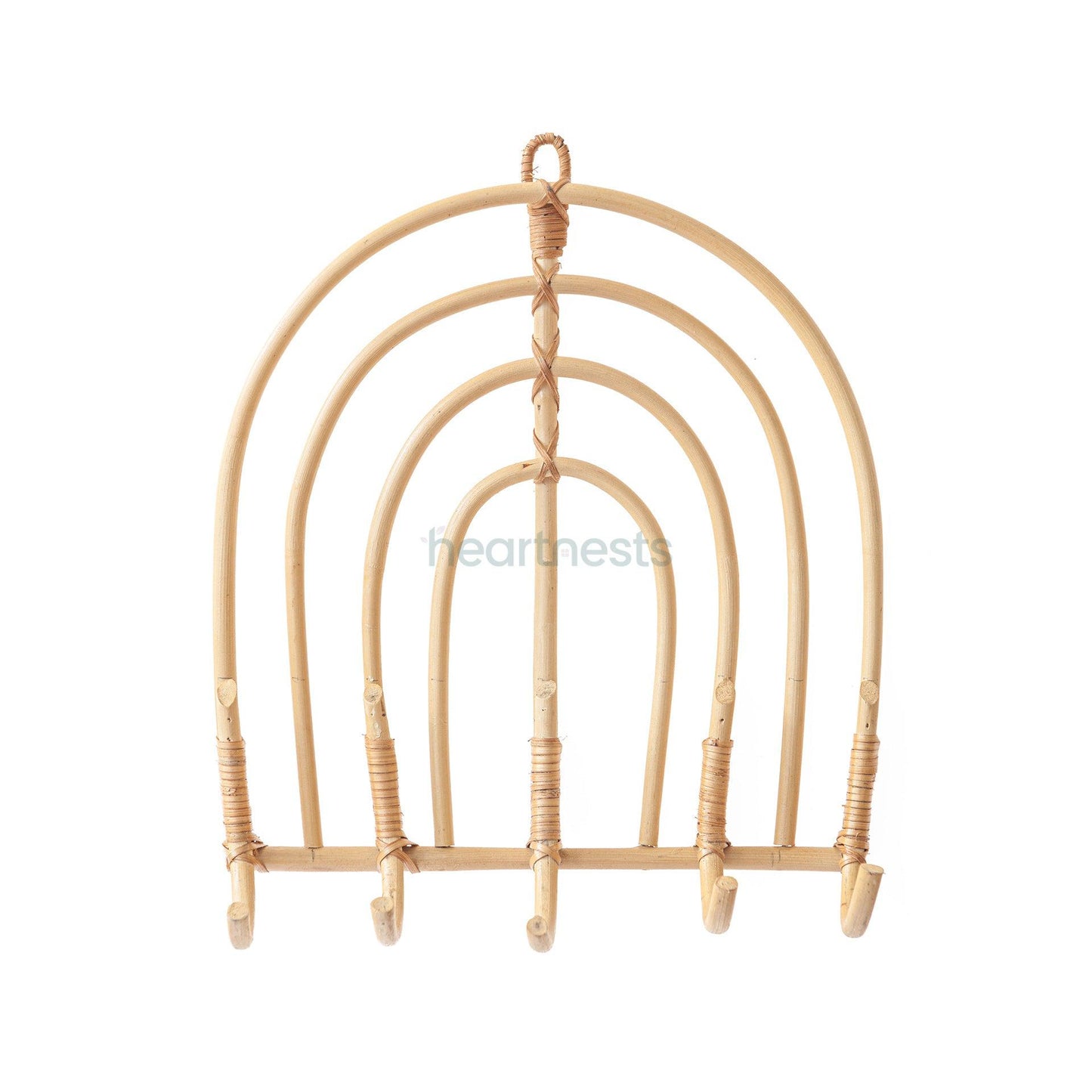 Fina 5 Hook Rattan Wall Hanger
