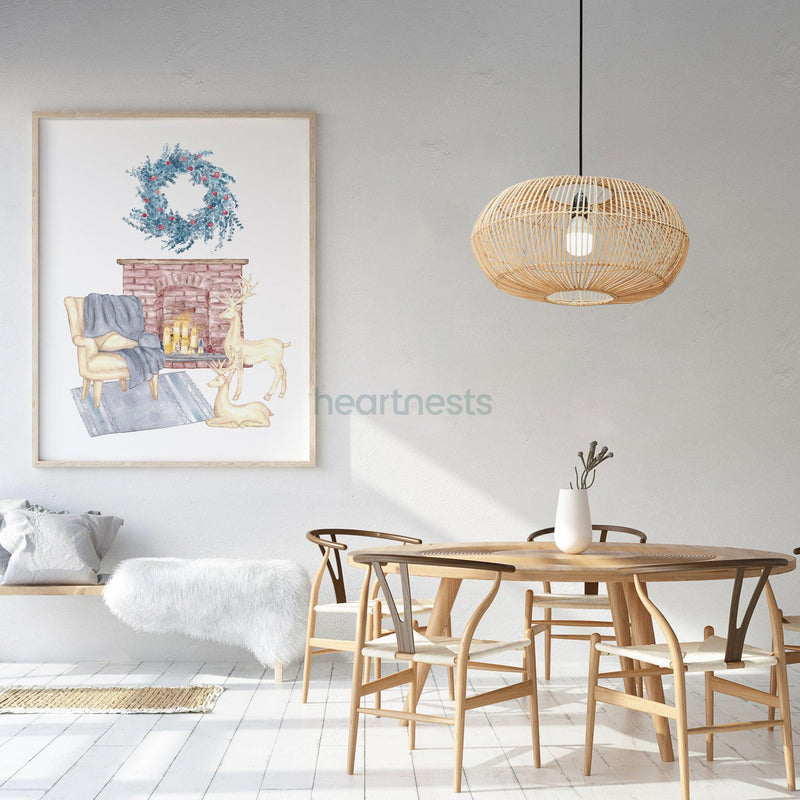 Flina Rattan Pendant Light - Handwoven Cane Rattan