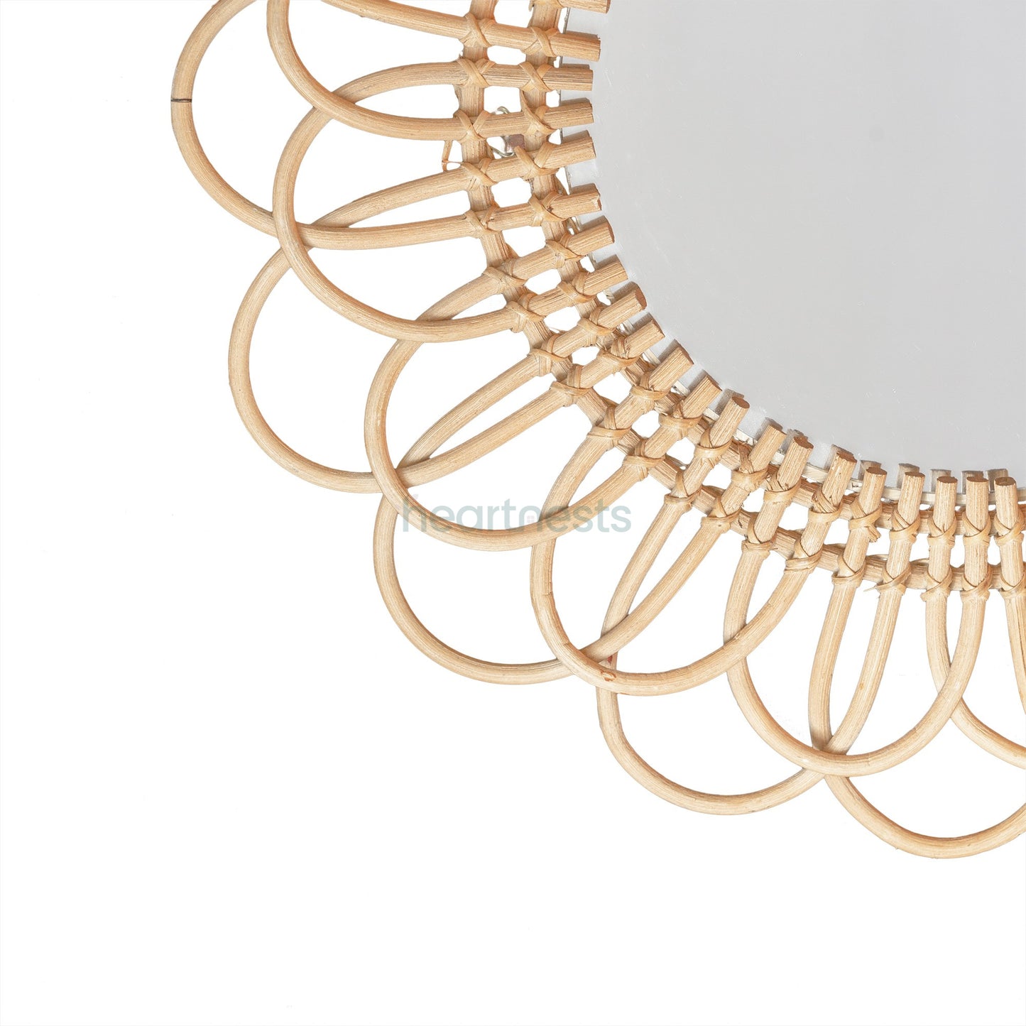 Flora Rattan Mirror Wall Decor