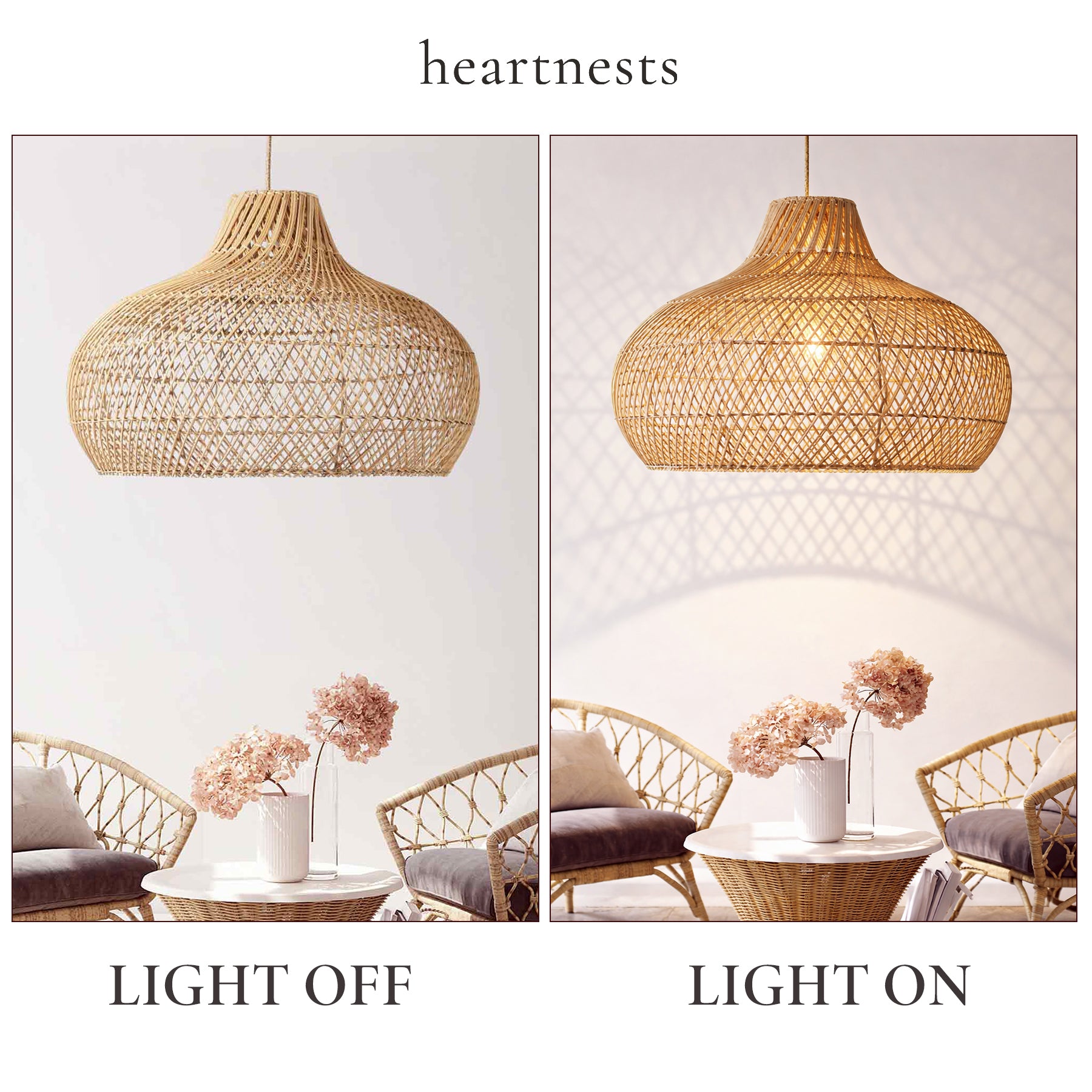Fraser Rattan Pendant Light - Handwoven Cane Rattan