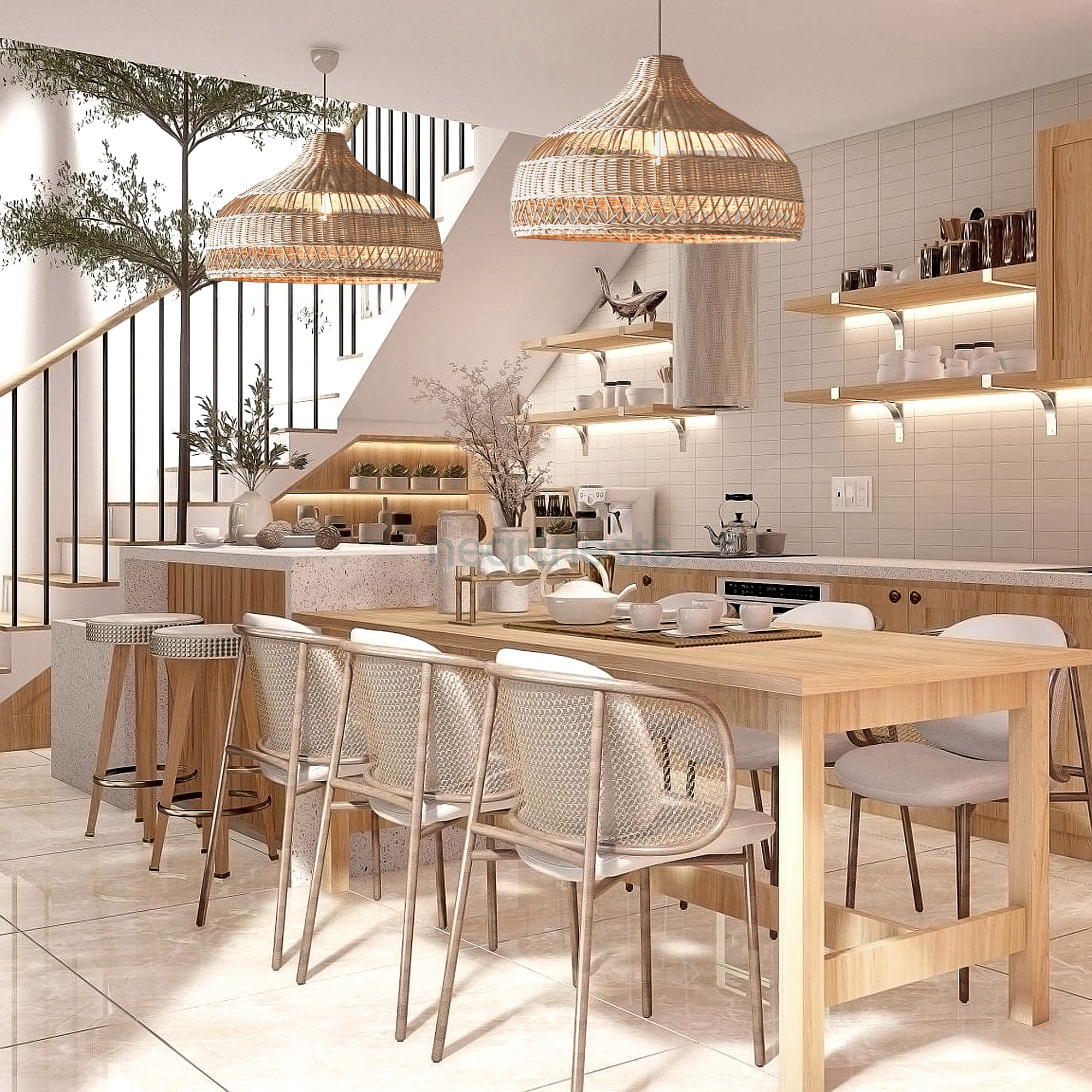 Grevilla Rattan Pendant Light