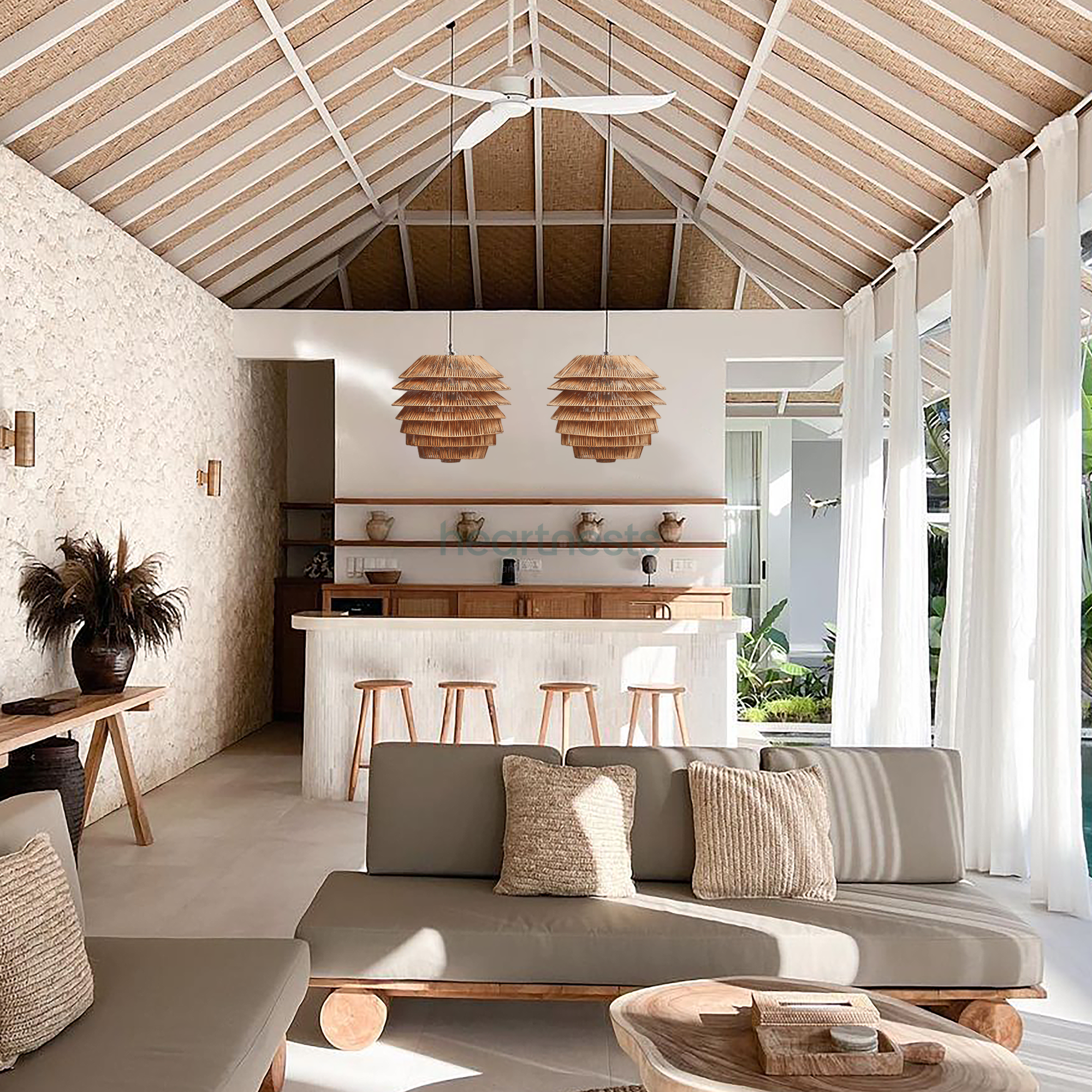 Selena Rattan Pendant Light