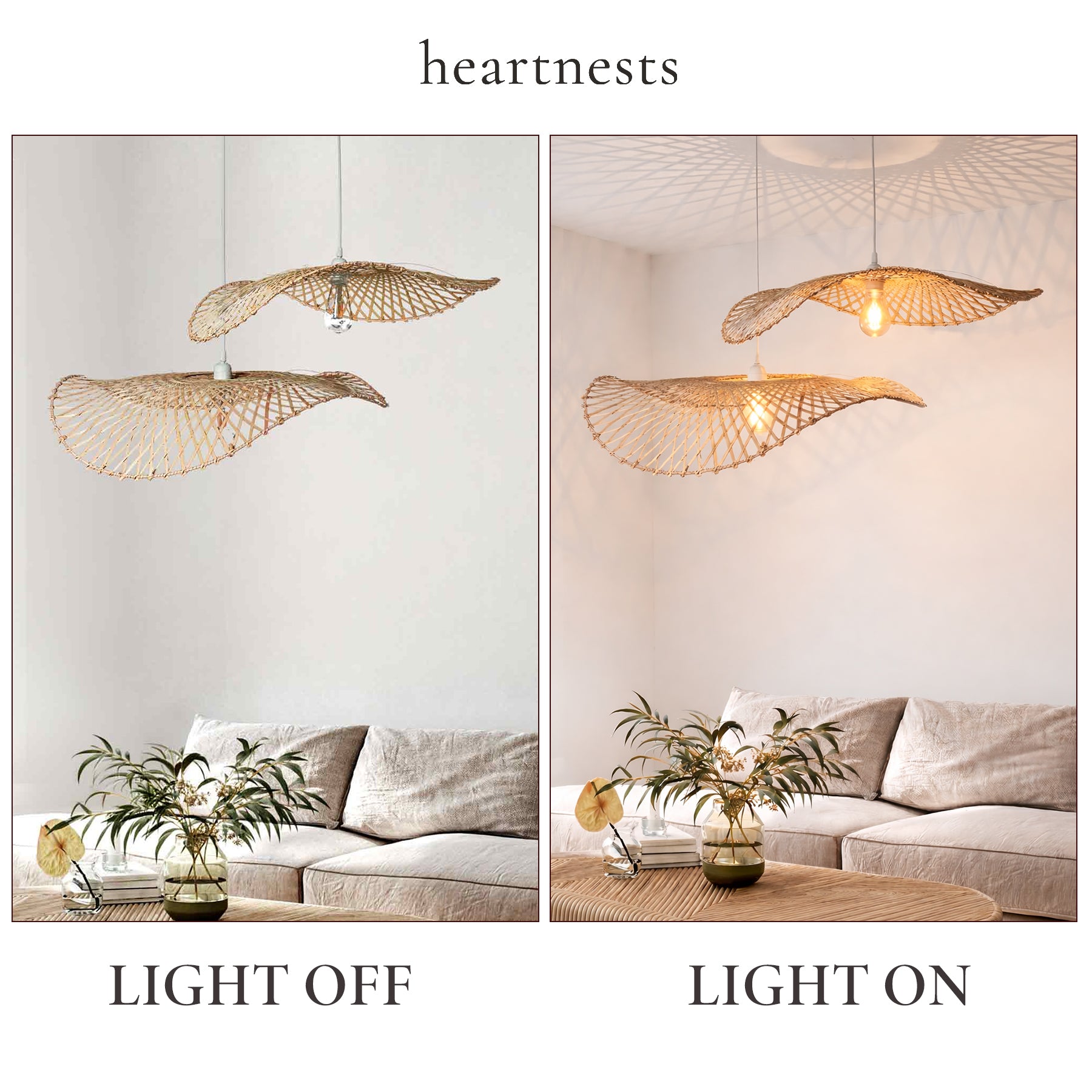 Hakea Bamboo Pendant Light - Handwoven Bamboo Lampshade