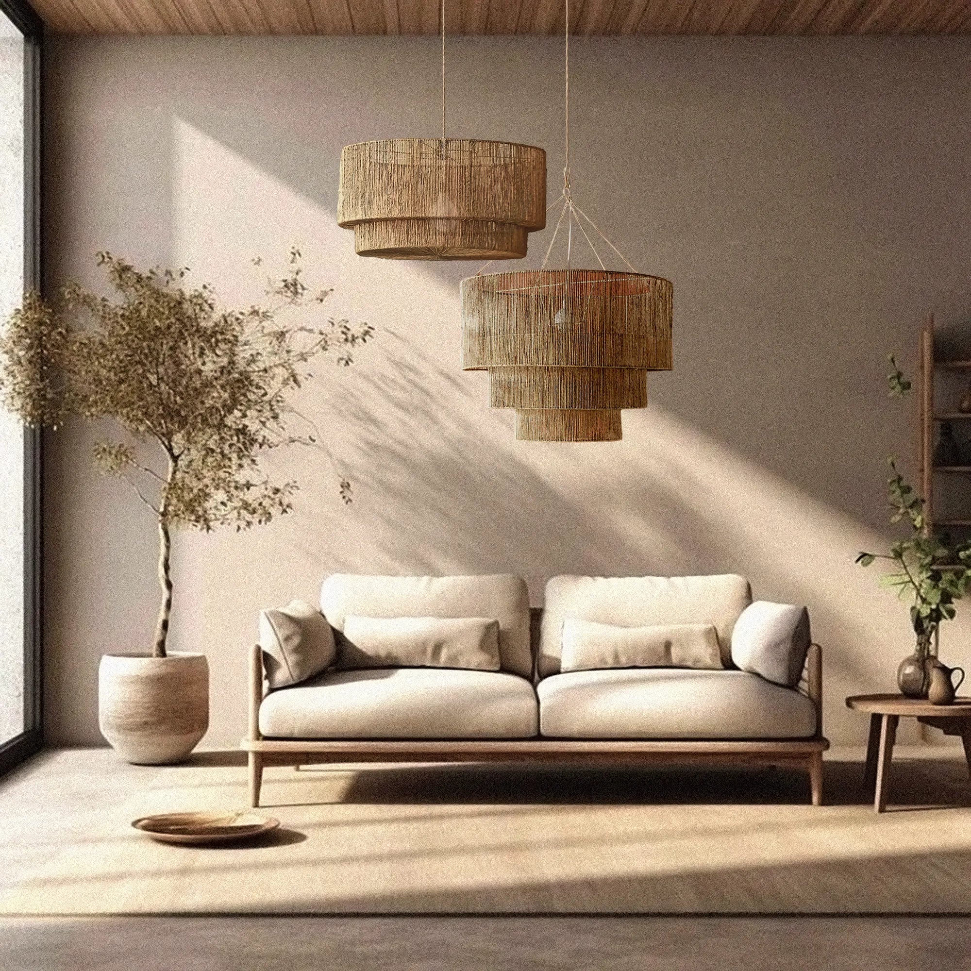Lumina & Kasey Jute Pendant Light Bundle