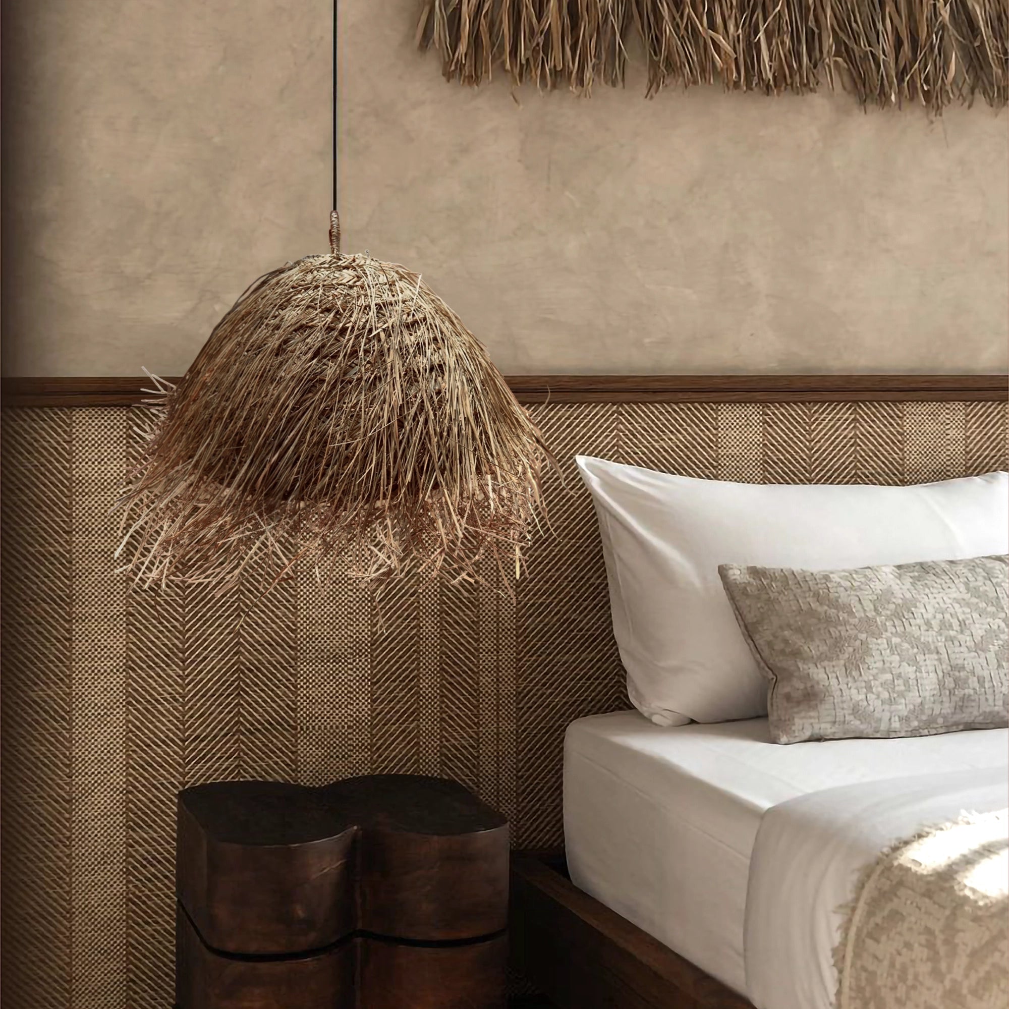 Majorca Seagrass Pendant Light - Handwoven Organic Seagrass