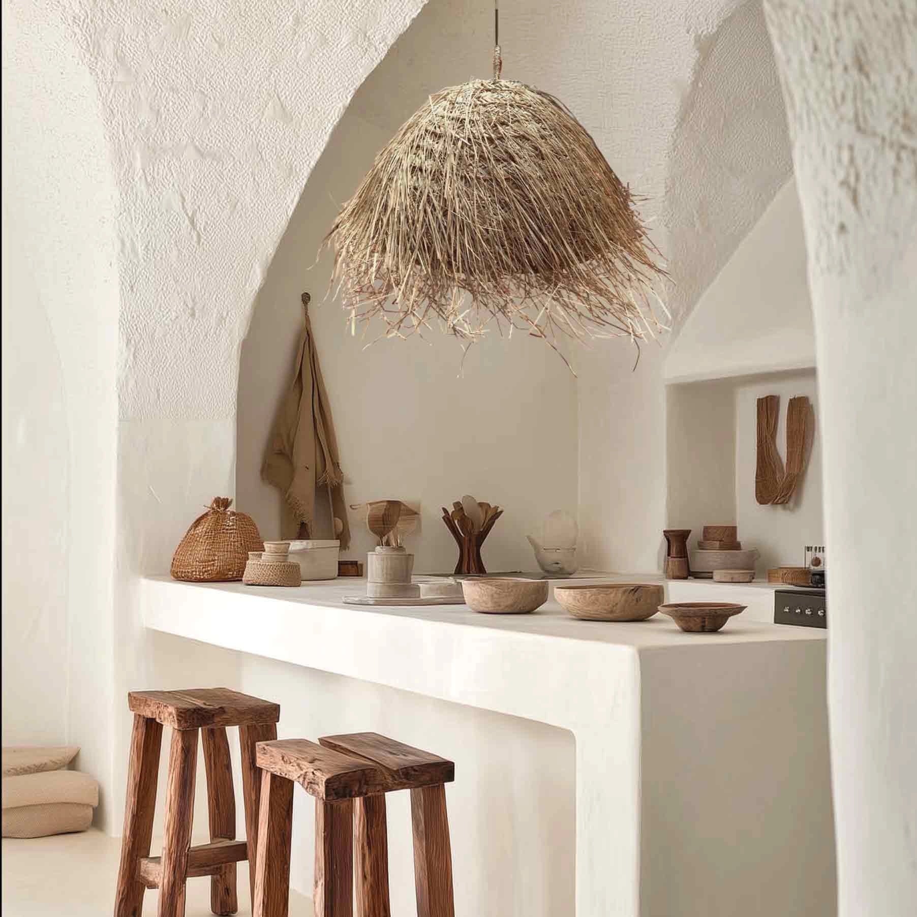 Majorca Seagrass Pendant Light - Handwoven Organic Seagrass
