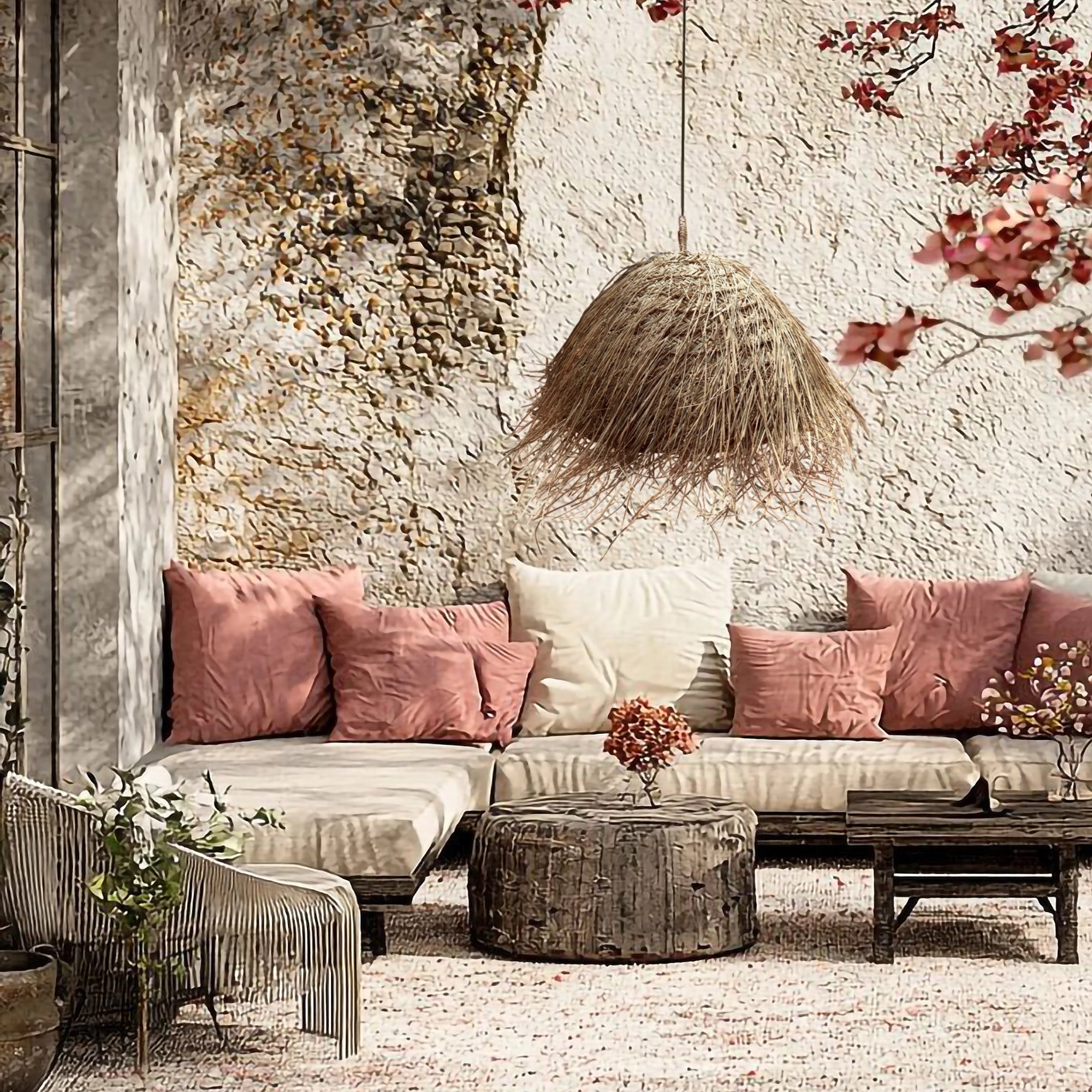 Majorca Seagrass Pendant Light - Handwoven Organic Seagrass