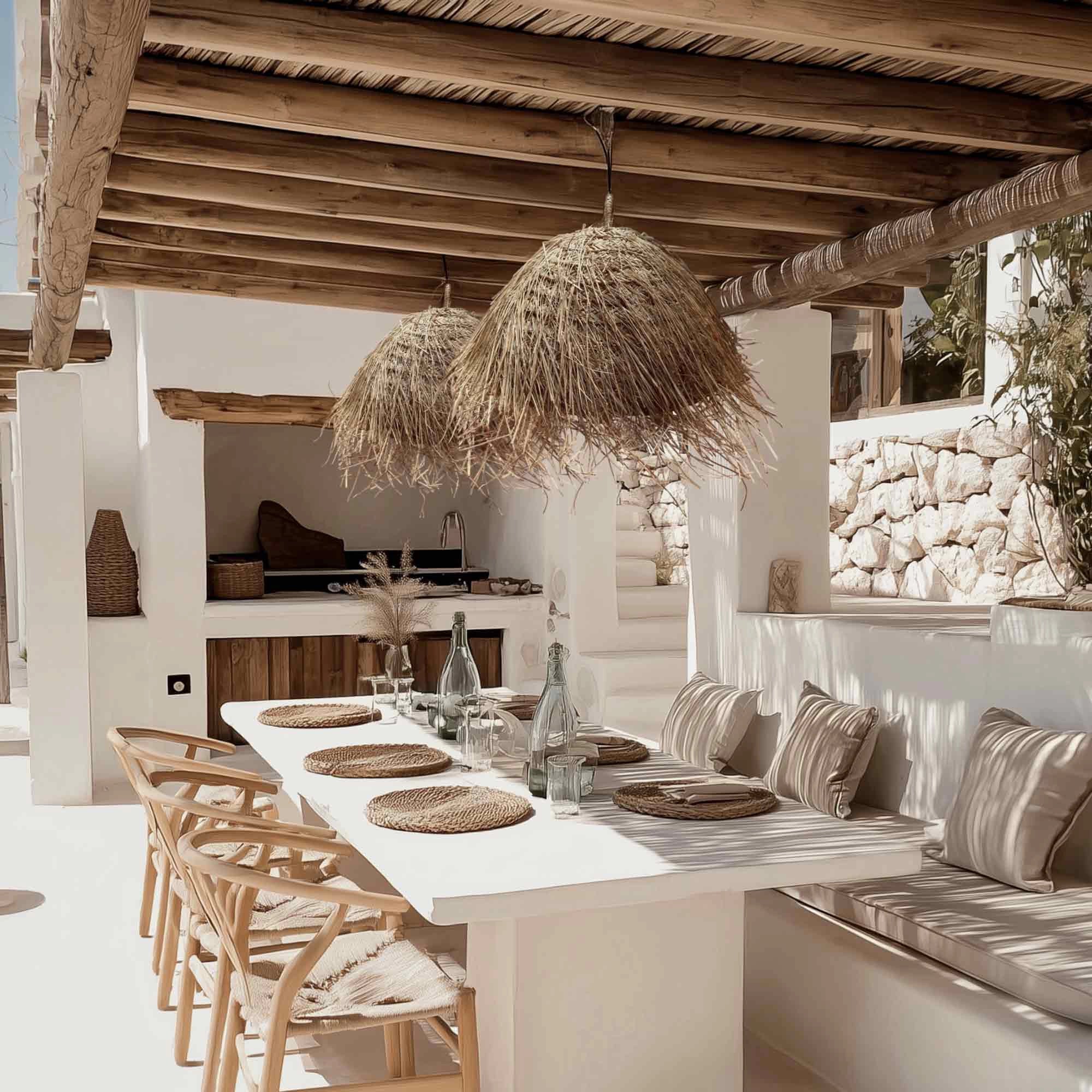 Majorca Seagrass Pendant Light - Handwoven Organic Seagrass