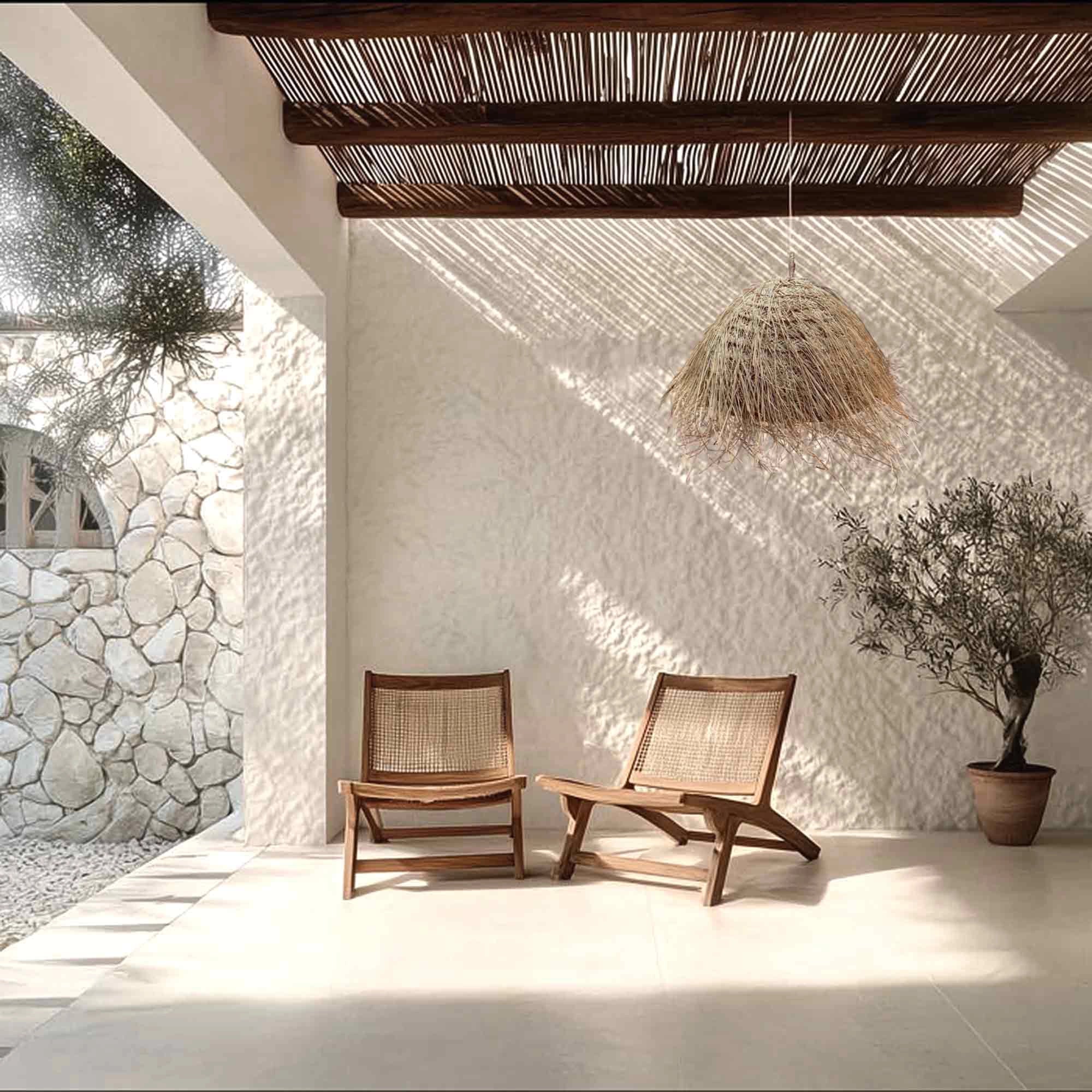 Majorca Seagrass Pendant Light - Handwoven Organic Seagrass