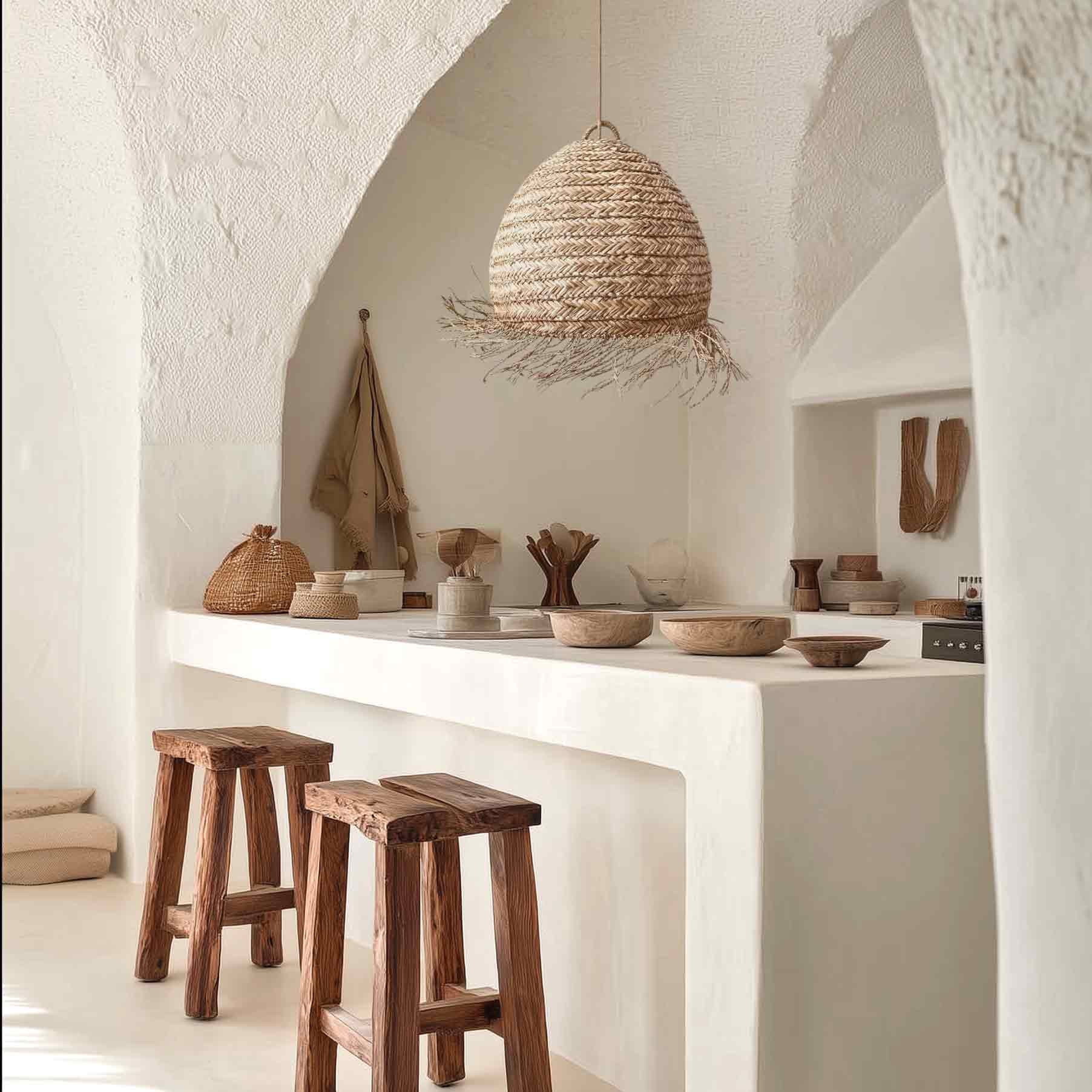 Molokai Seagrass Pendant Light - Handwoven Organic Seagrass