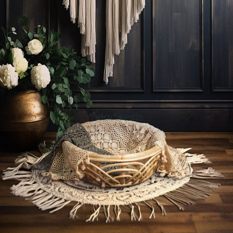 Vera Rattan Baby Photography Prop – Handwoven Rattan Fibre