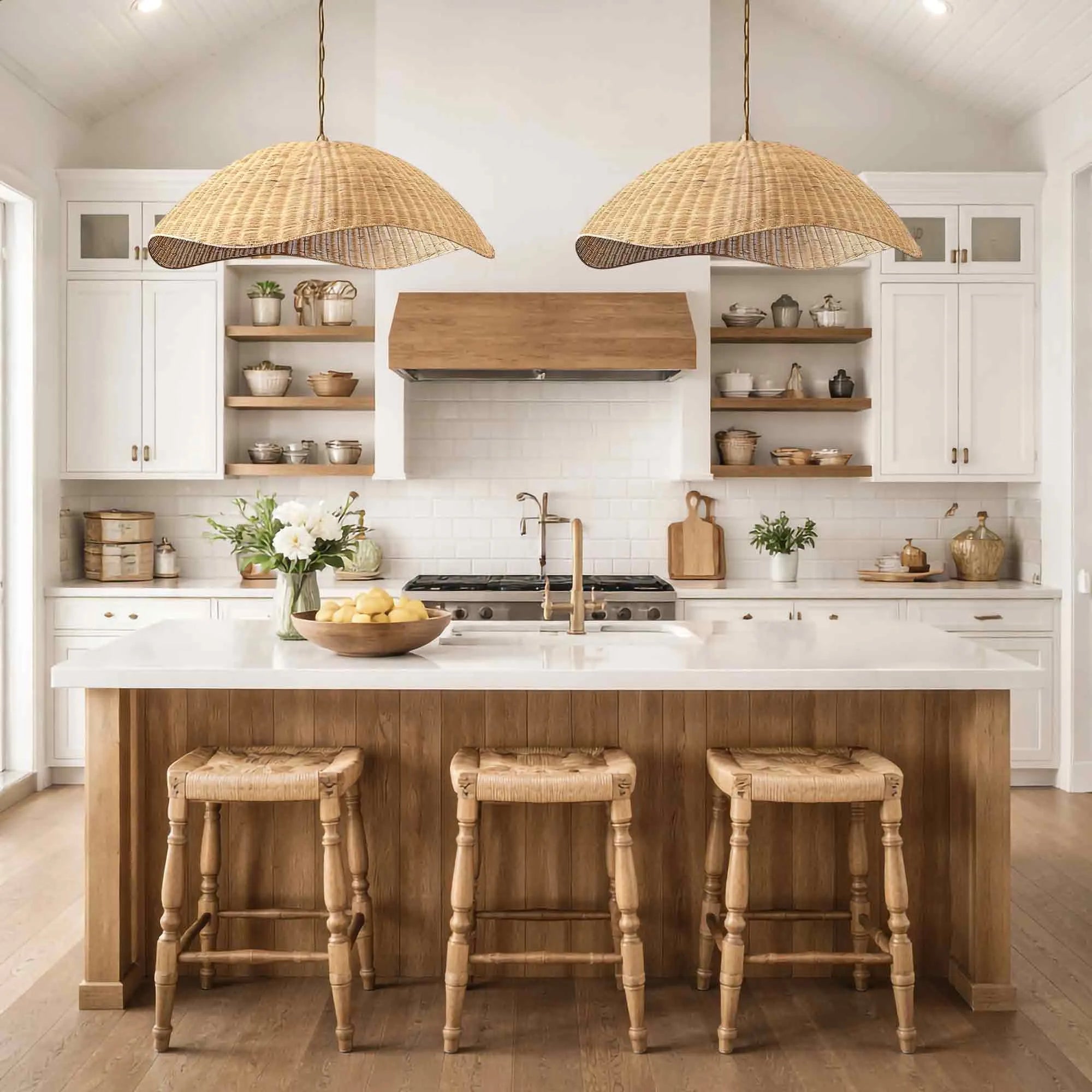 Nantucket Rattan Pendant Light – Sculptural Woven Design
