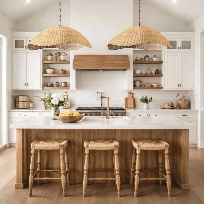 Nantucket Rattan Pendant Light – Sculptural Woven Design