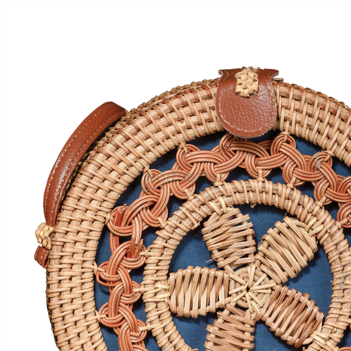 Sunny Rattan Crossbody Bag