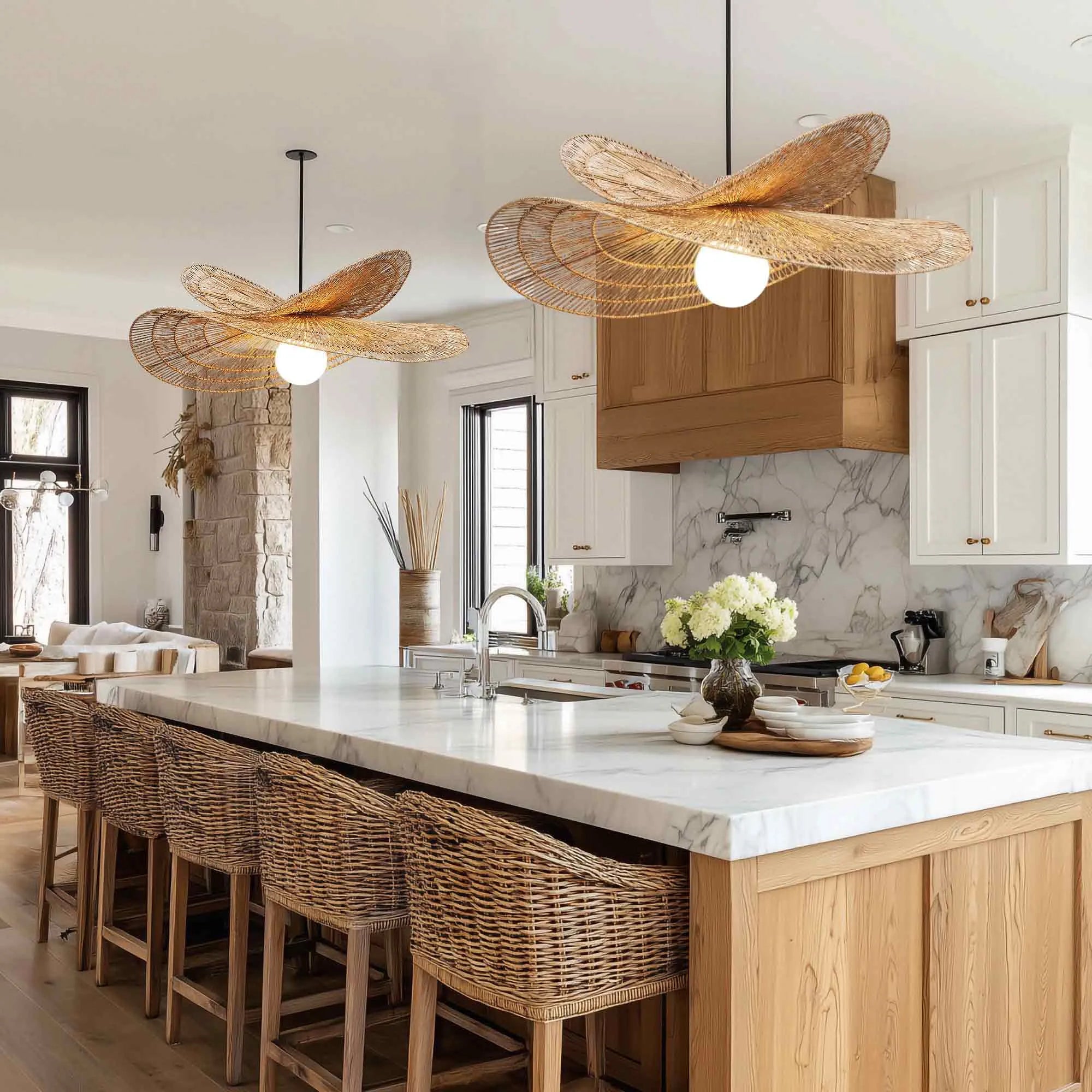 Solara Jute Pendant Light – Handwoven Natural Fibre