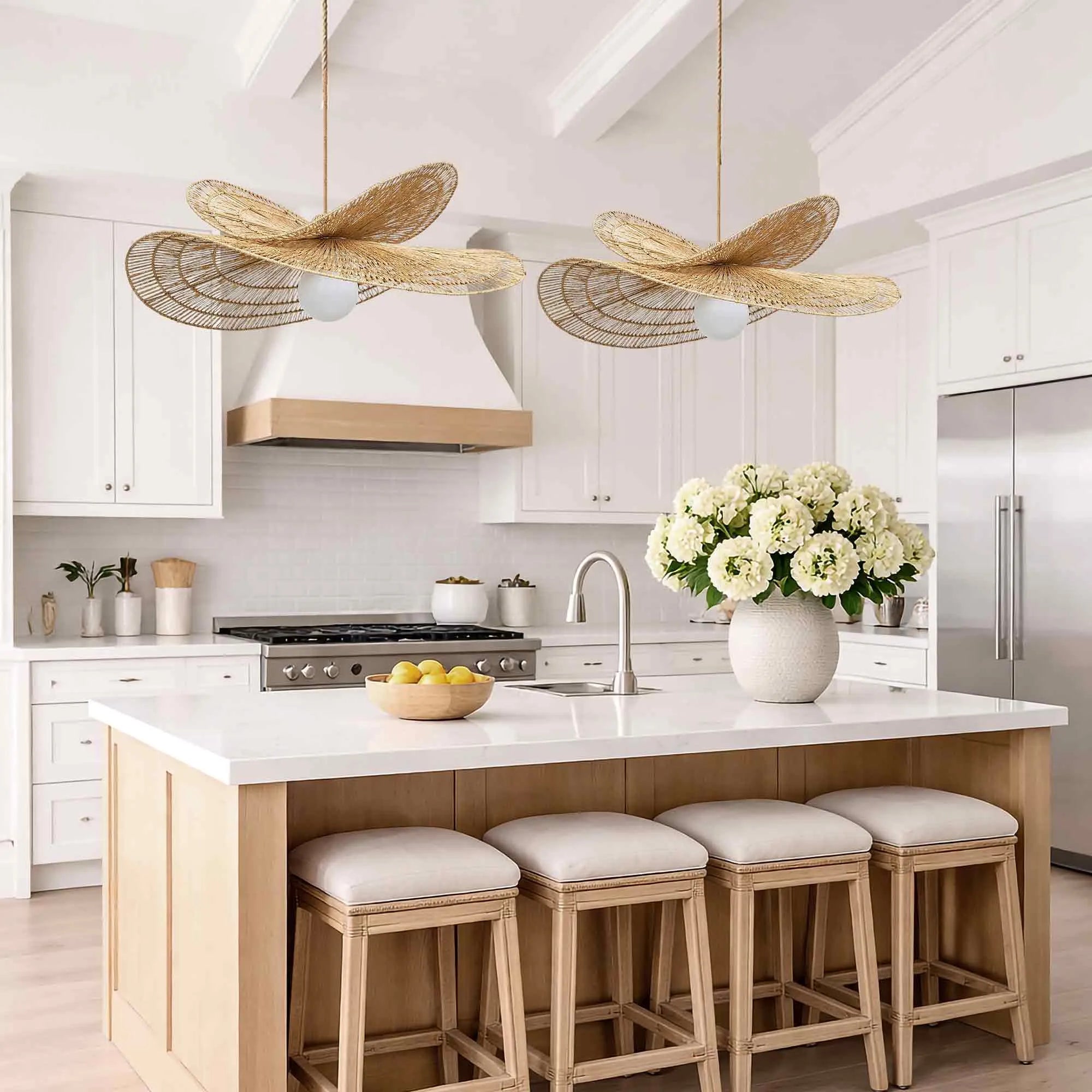 Solara Jute Pendant Light – Handwoven Natural Fibre
