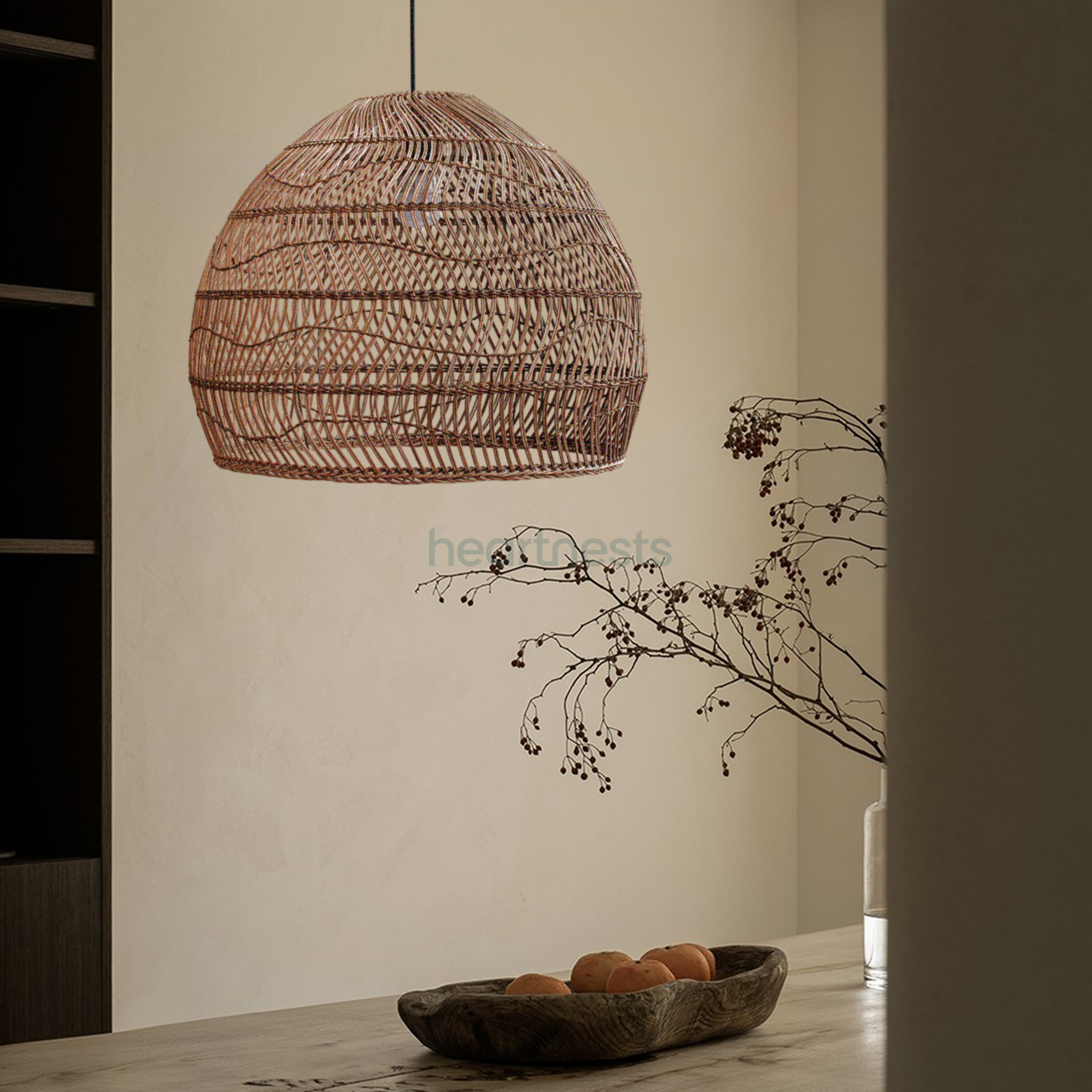 Timea Rattan Pendant Light - Available in 5 sizes- 23.6''/17.7''/15.6''/21.6''/15.7''