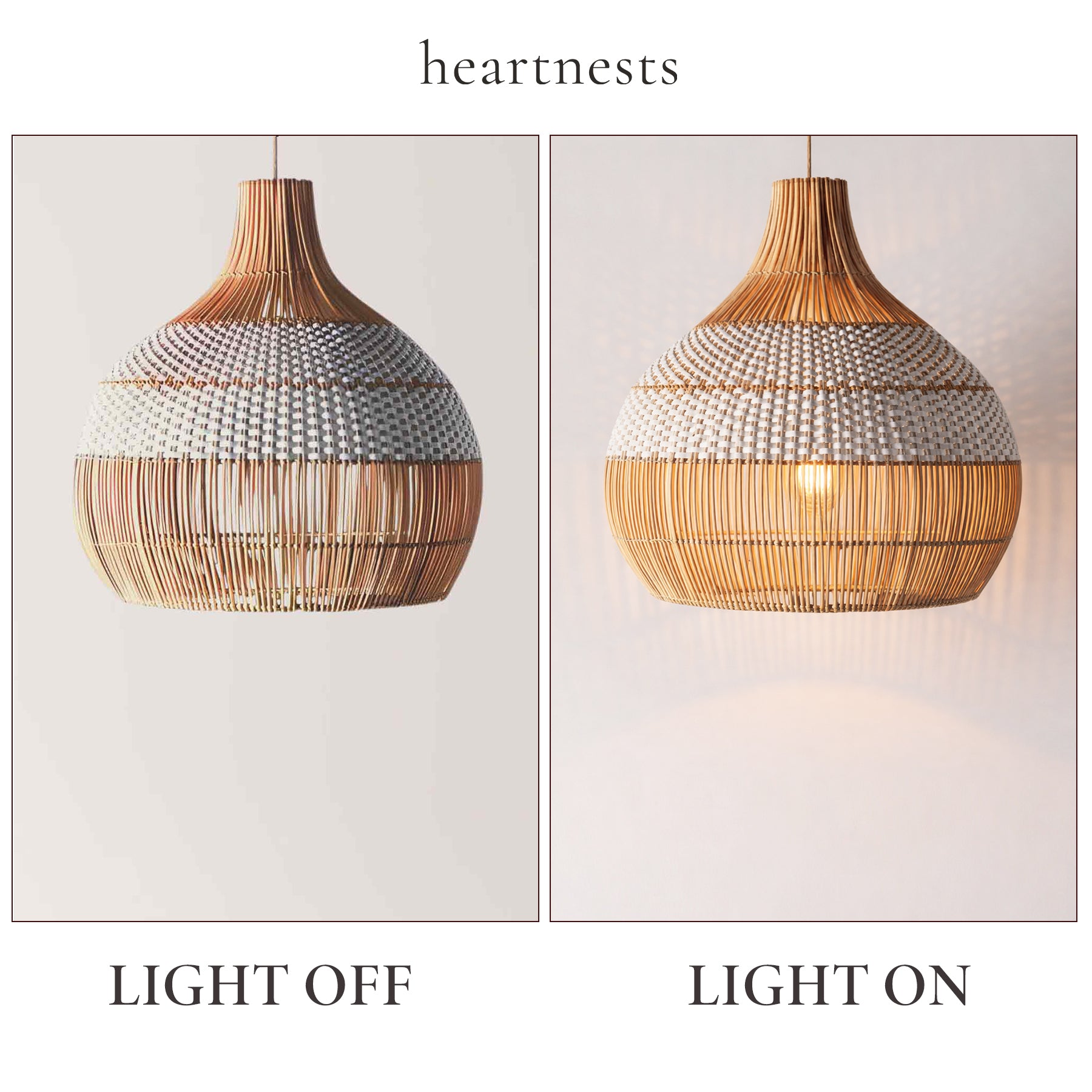 Catalina Rattan Pendant Light Bundle Set of 3 - Natural & White Weave