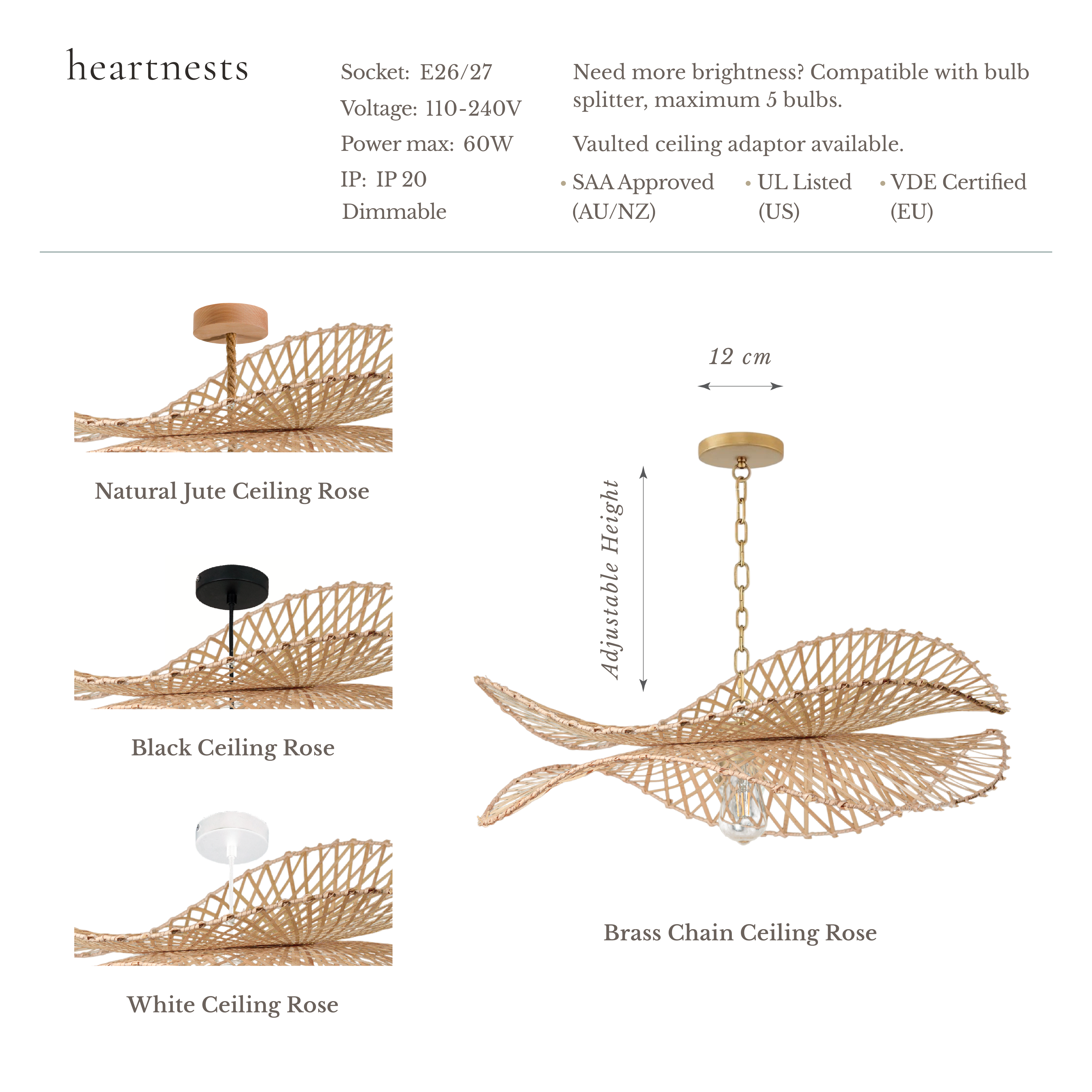 Correa Bamboo Pendant Light - Handwoven Bamboo Lampshade