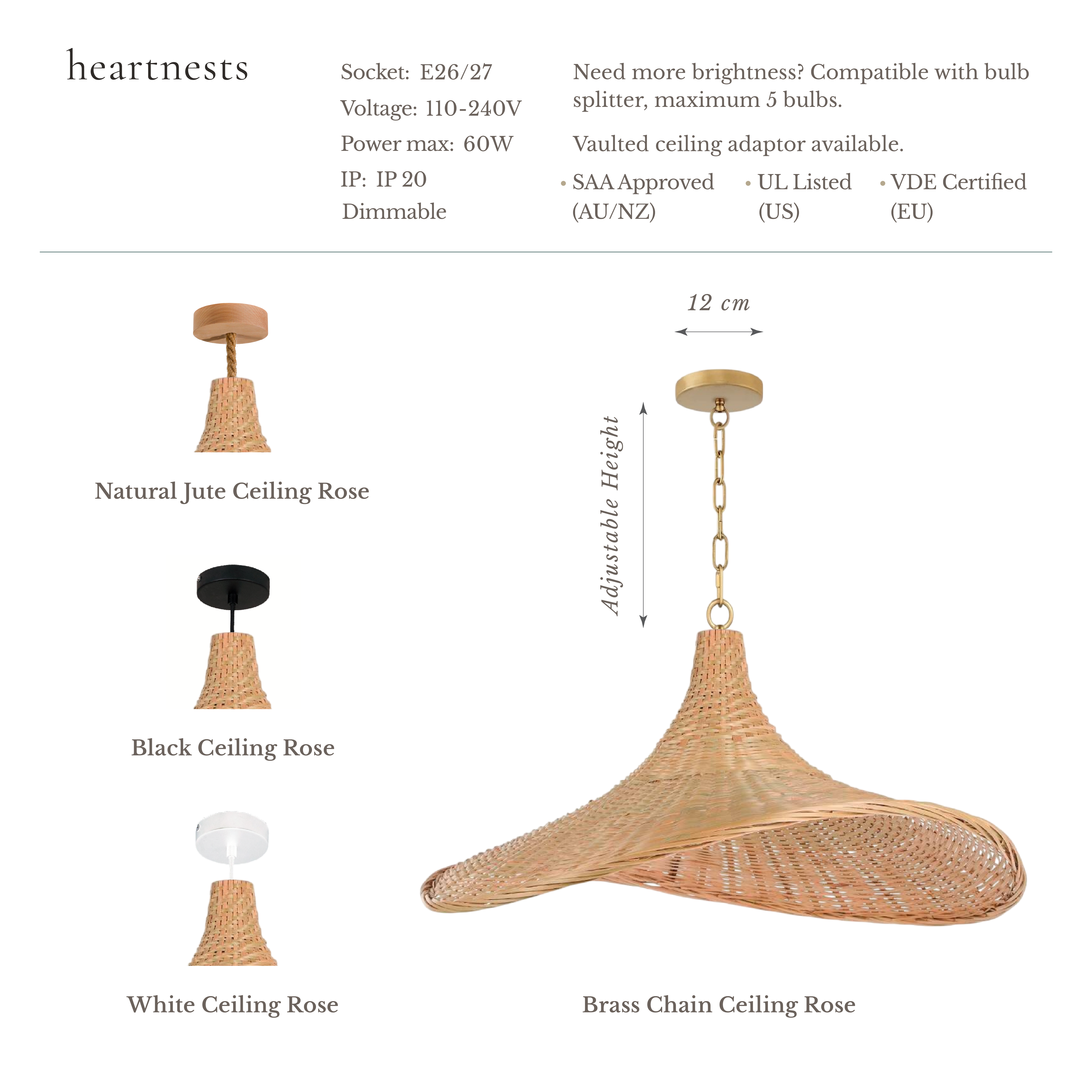 Mexica Rattan Pendant Light - Handwoven Cane Rattan
