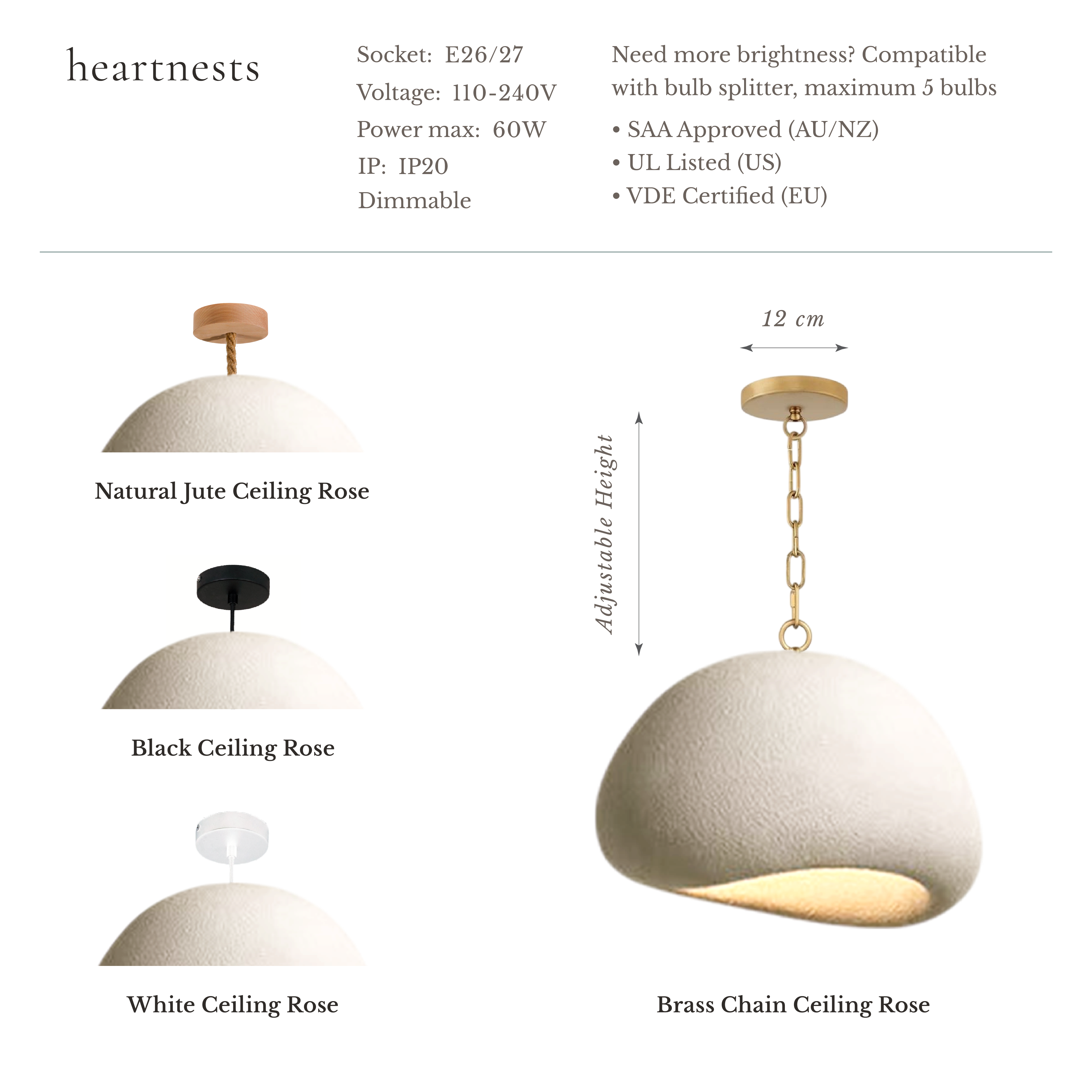 Nalia White Pendant Light Bundle Set of 3 – Polyester Resin
