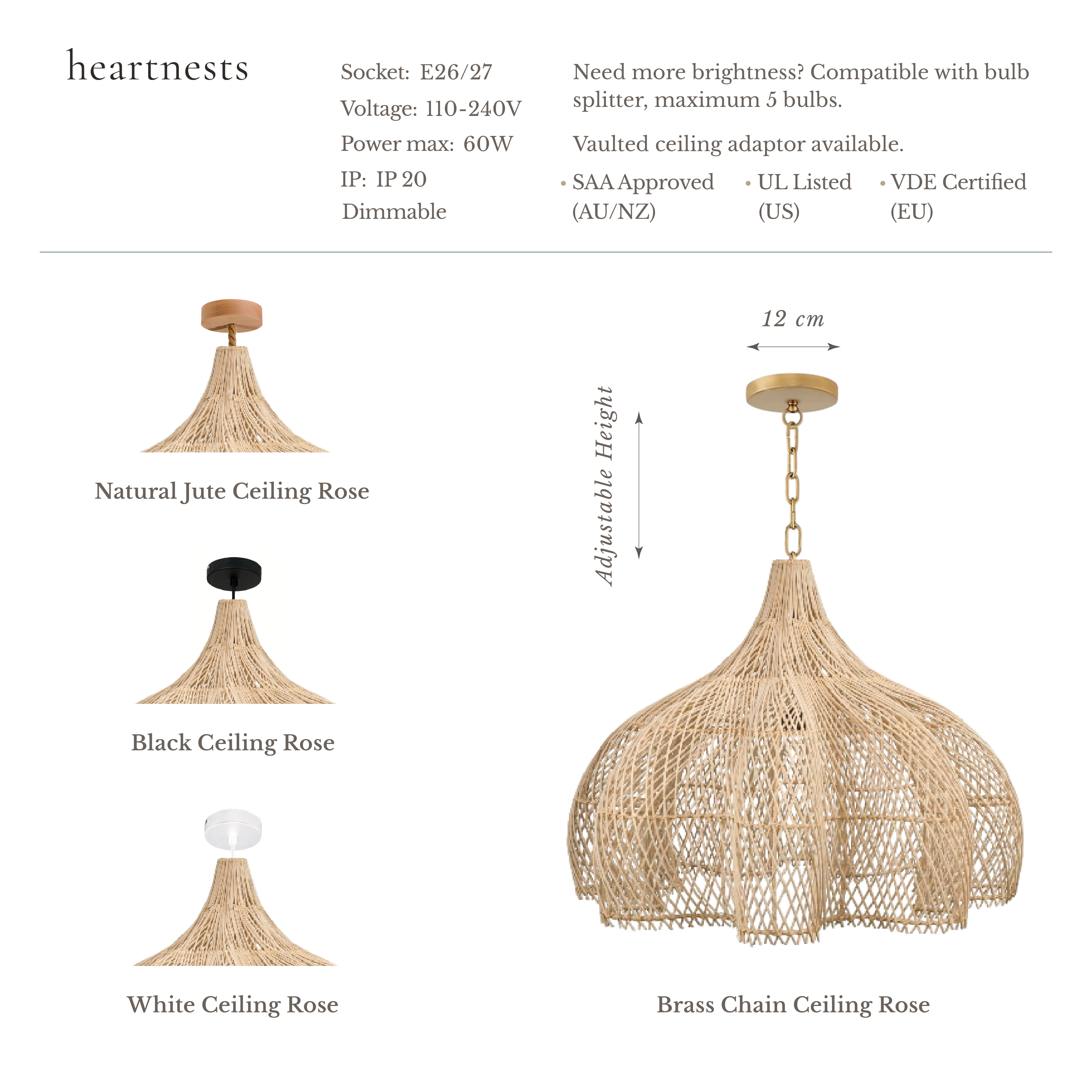 Naval M Rattan Pendant Light - Handwoven Cane Rattan