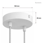 2-Light Metal Ceiling Rose Kit