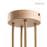 4-Light Wooden Ceiling Rose Kit