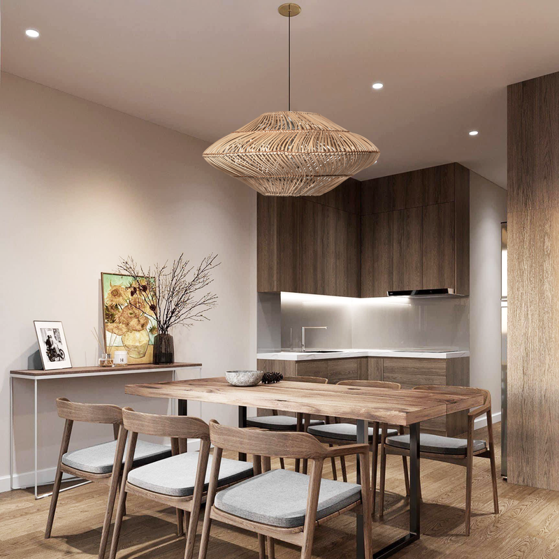 Alba Rattan Pendant Light - Handwoven Cane Rattan