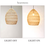 Brighton S Small Rattan Pendant Light - Handwoven Cane Rattan (35 cm)