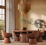 Kasey Jute Pendant Light - Layered Drum Design