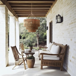 Kasey Jute Pendant Light - Layered Drum Design