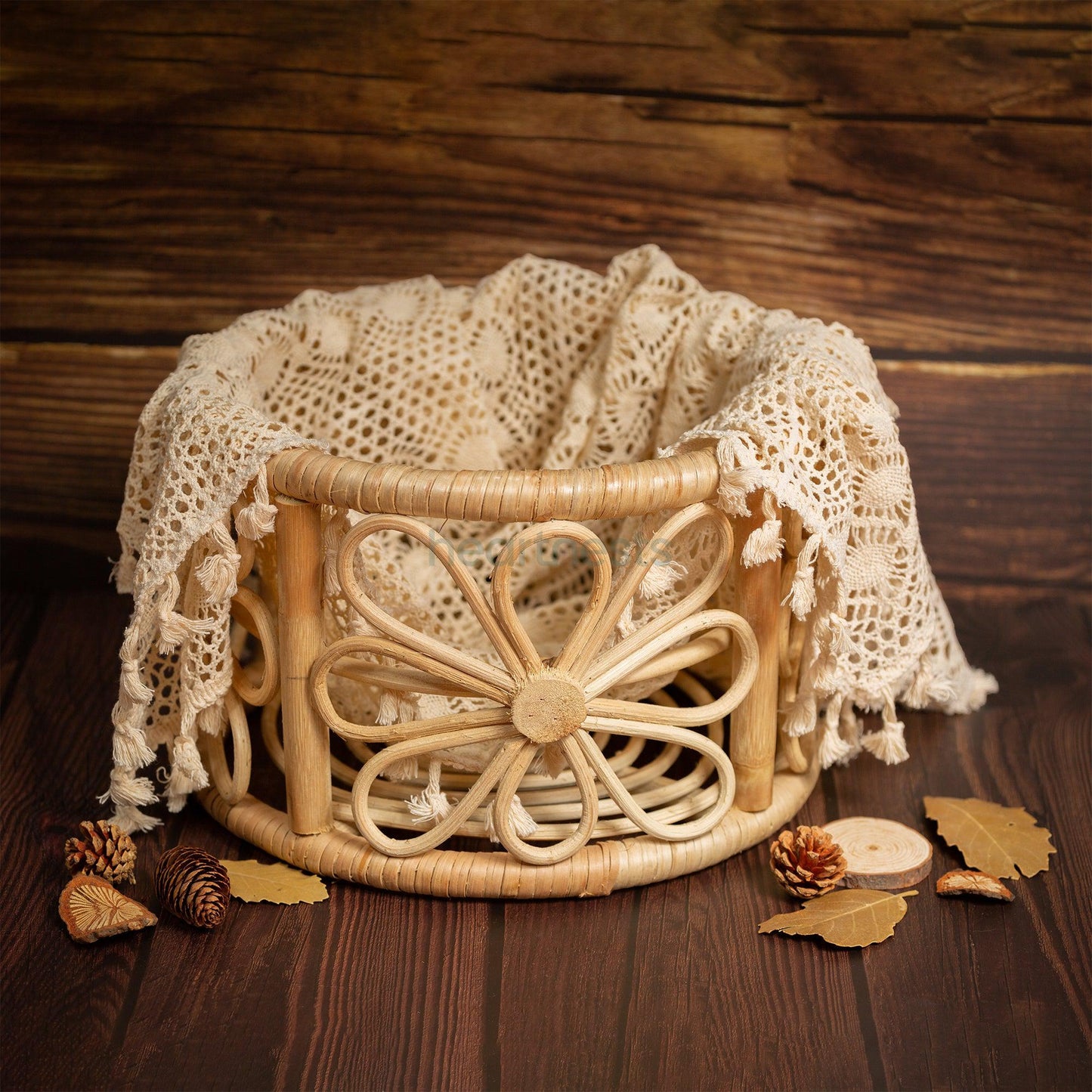 Daisy Handmade Rattan Baby Props. Sustainable Newborn Photography