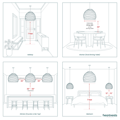 Design's guide how to choose a perfect pendant light size for any areas