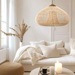 Hibicus B Rattan Pendant Light - Handwoven natural rattan