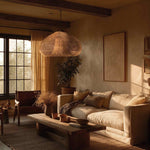 Hibicus B Rattan Pendant Light - Handwoven natural rattan
