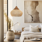 Hibicus C Rattan Pendant Light - Handwoven natural rattan