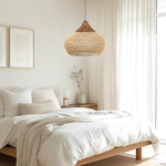 Hibicus C Rattan Pendant Light - Handwoven natural rattan