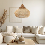 Hibicus C Rattan Pendant Light - Handwoven natural rattan