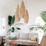 Imani Rattan Pendant Light - Handwoven natural rattan