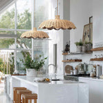 Isle Rattan Pendant Light - Handwoven Cane Rattan Ceiling Lamp